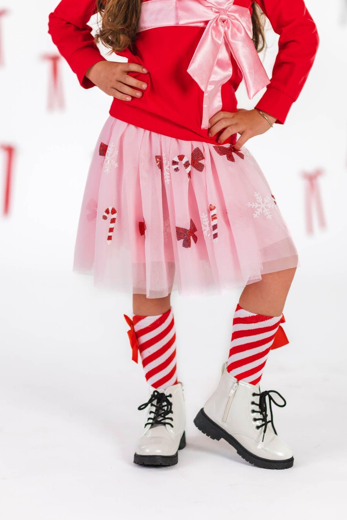Pink Christmas Tutu Skirt Set