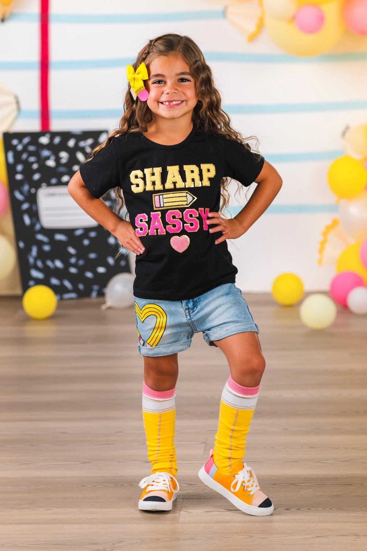 "Sharp & Sassy" Denim Short Set