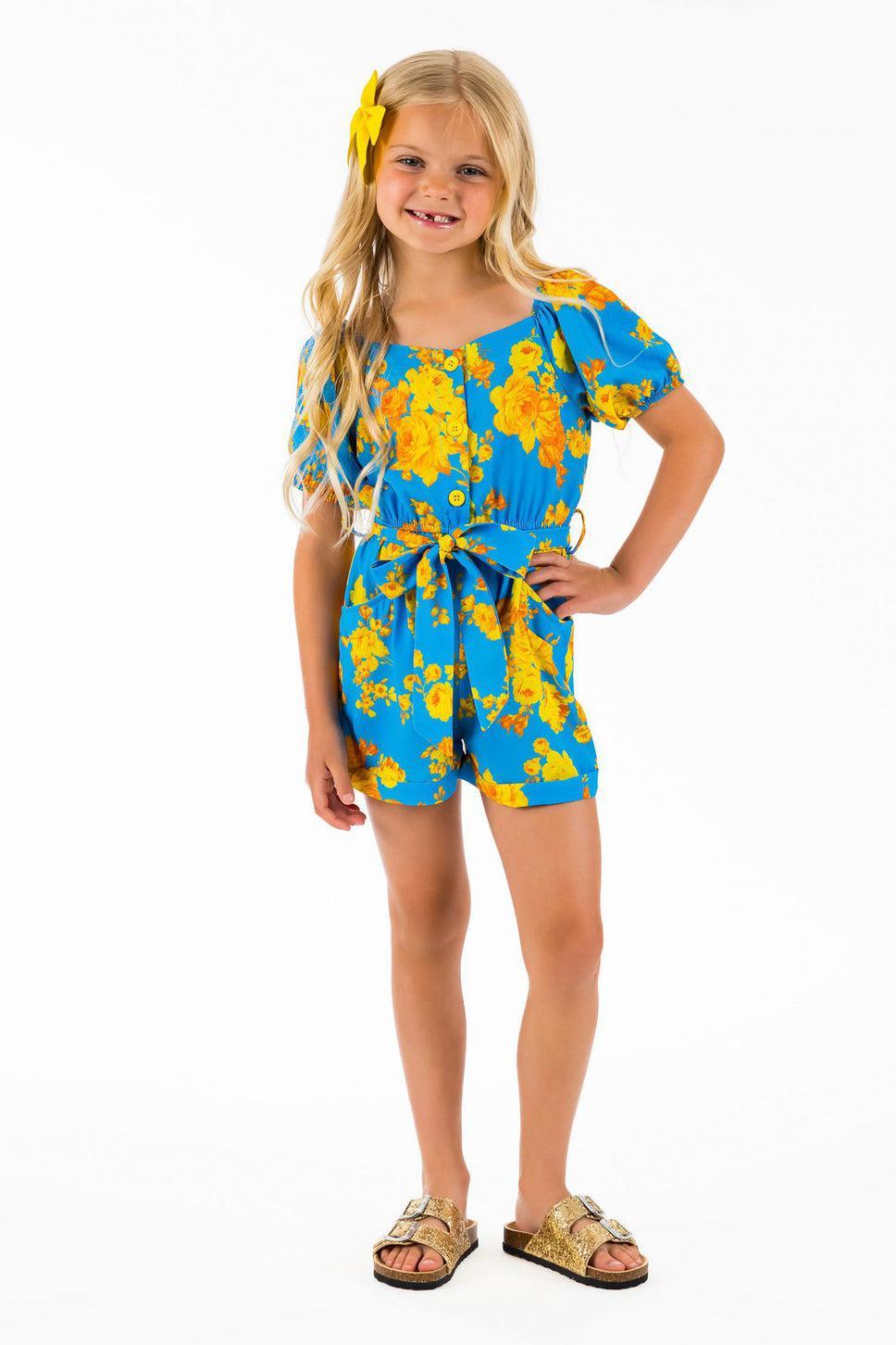 Blue & Marigold Romper
