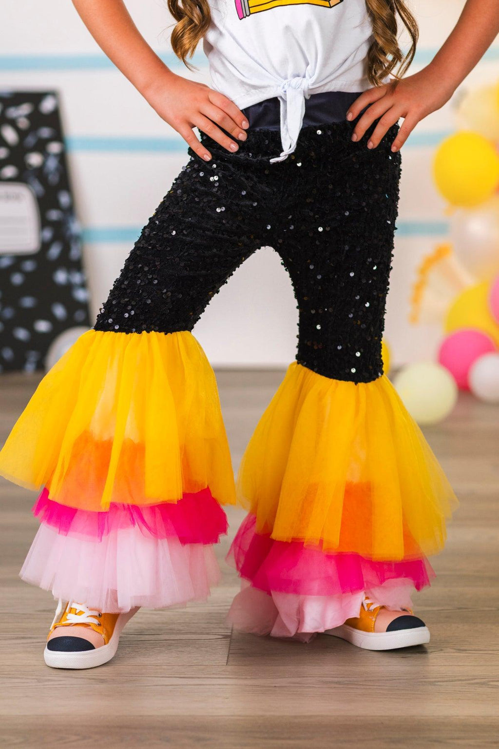 "Miss Always Write" Sequin Bell Bottom Set