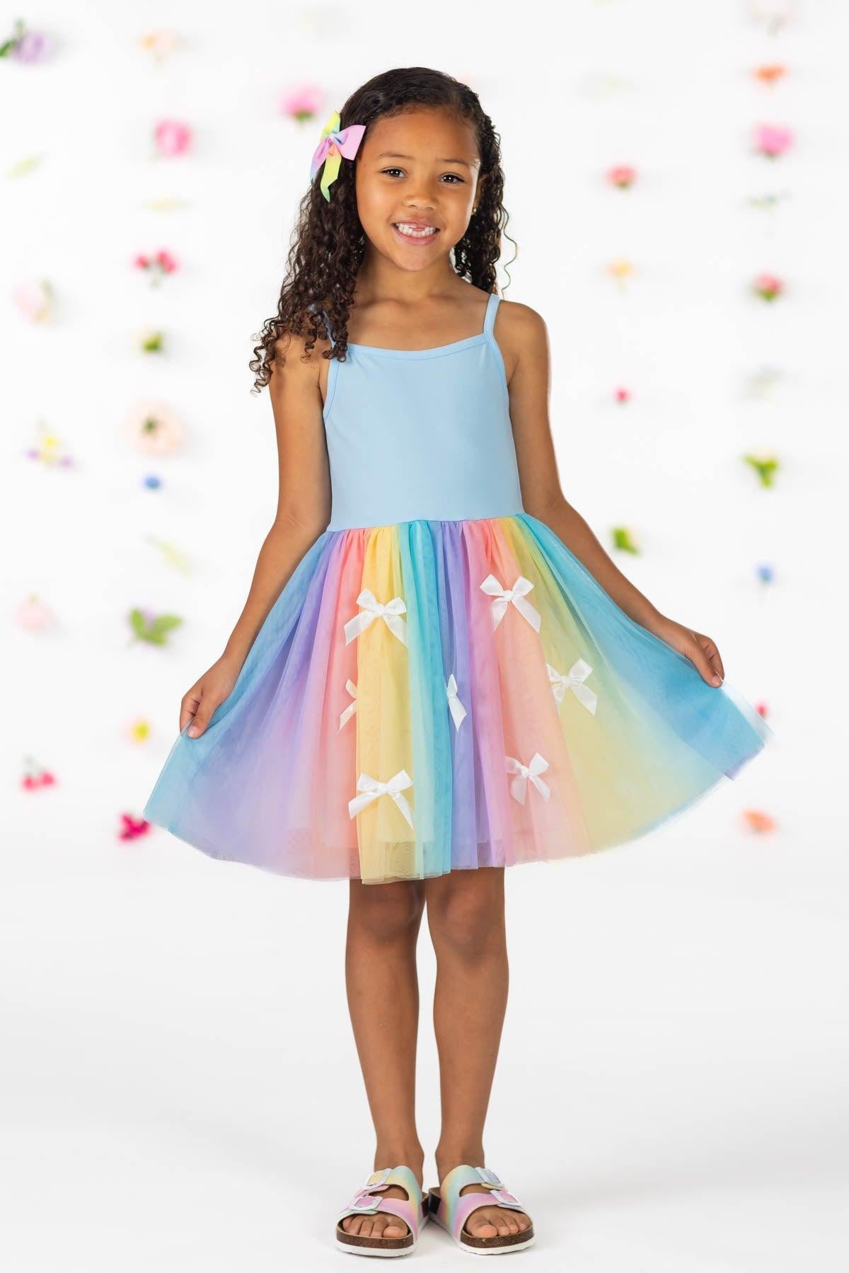 Pastel Rainbow Tulle Dress