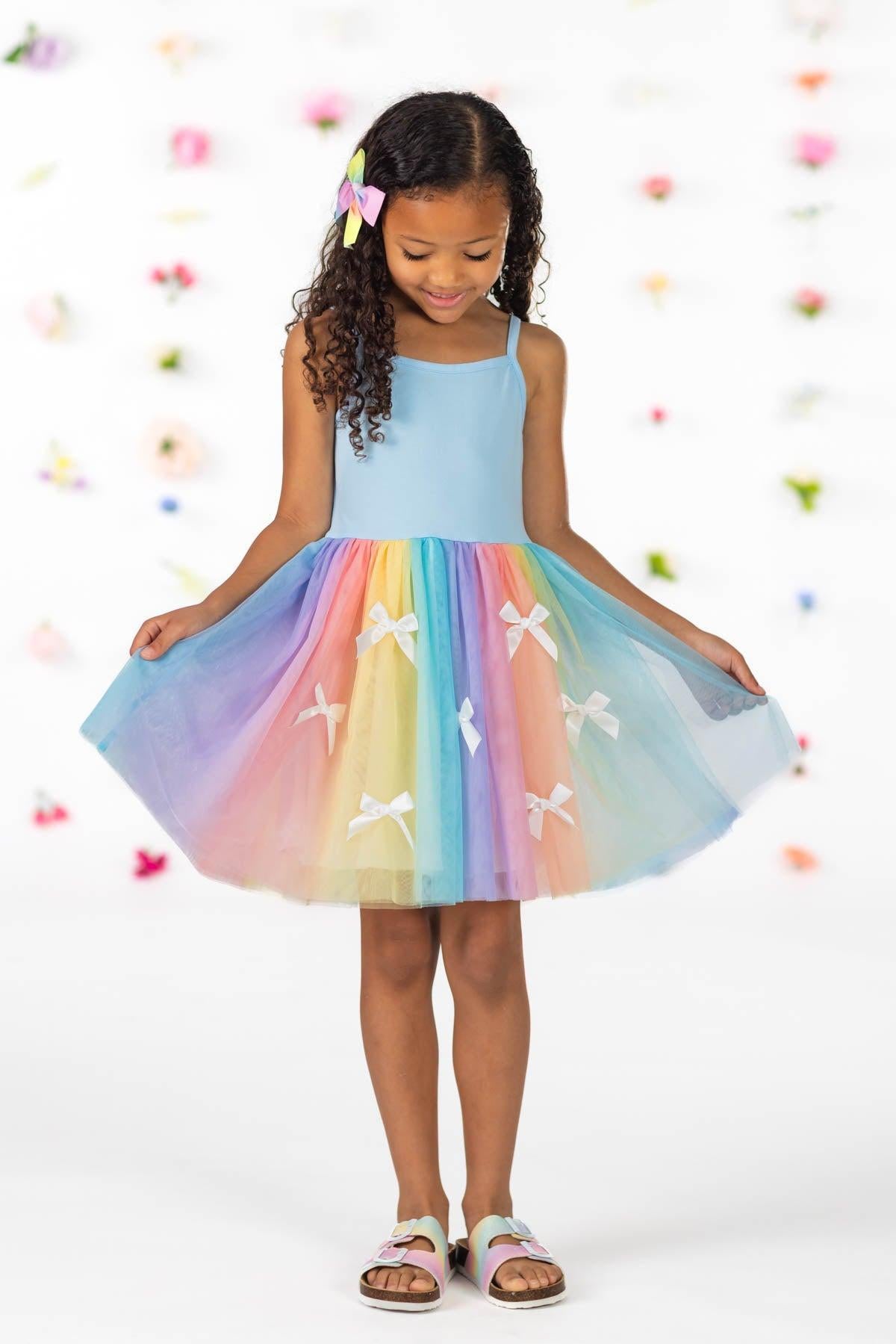Pastel Rainbow Tulle Dress