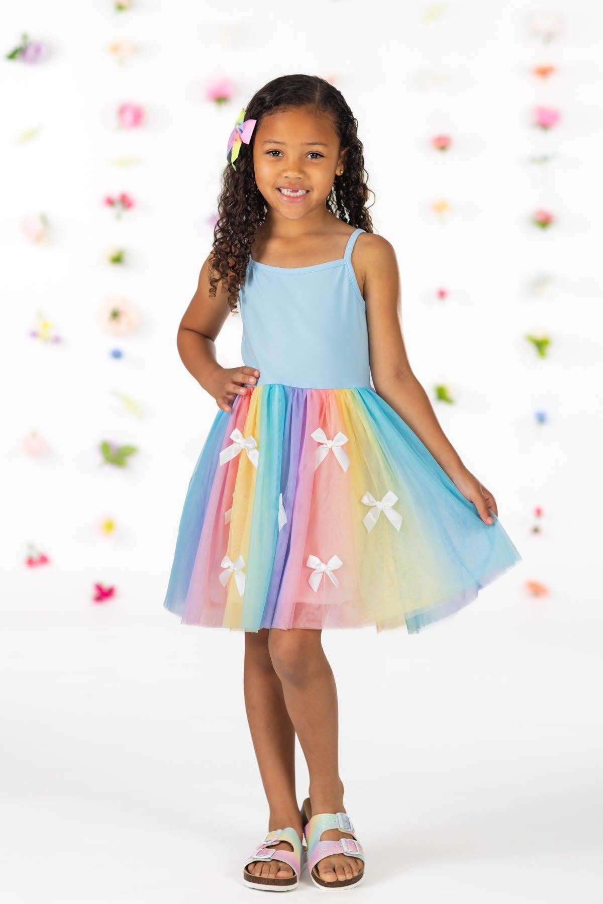 Pastel Rainbow Tulle Dress