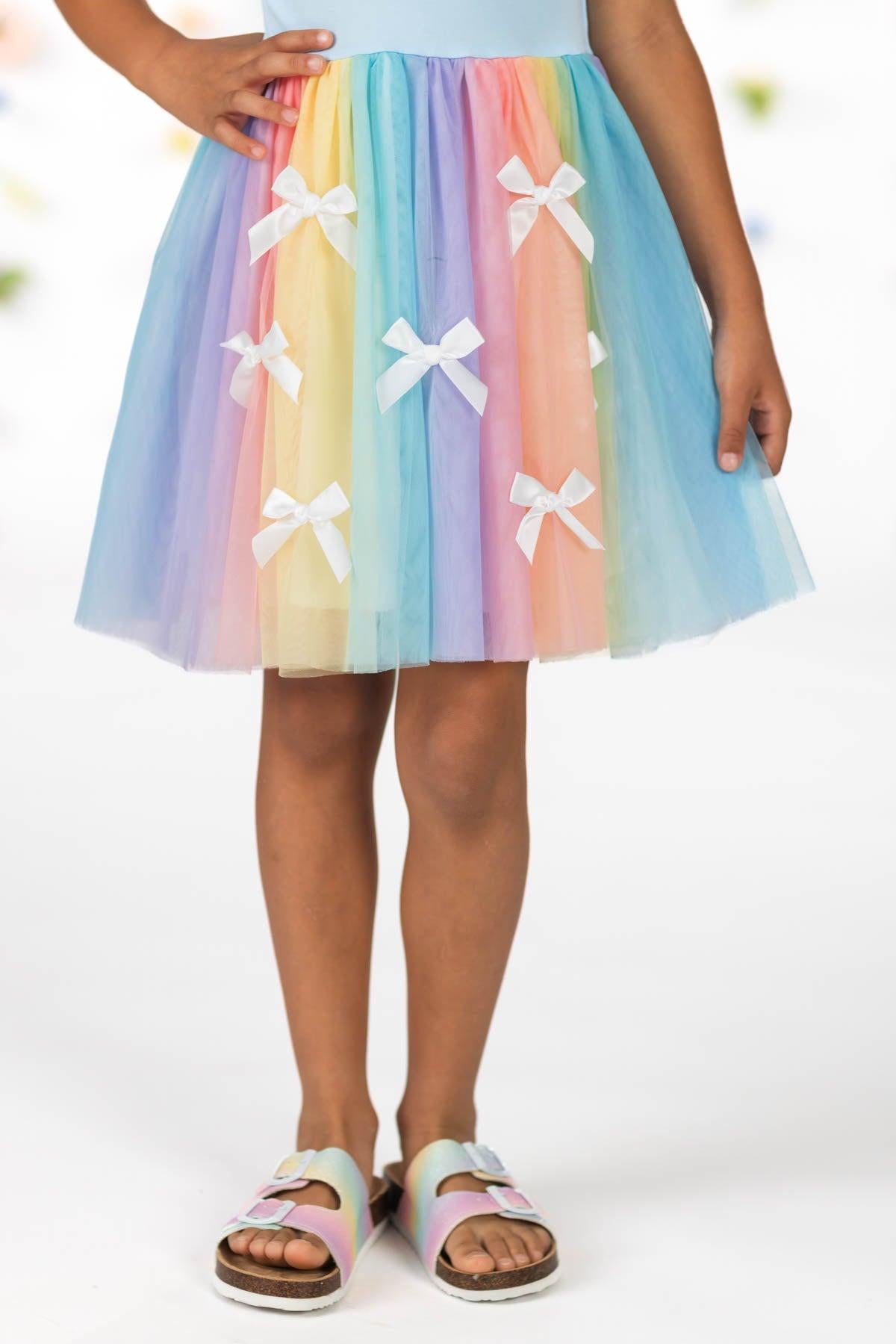 Pastel Rainbow Tulle Dress