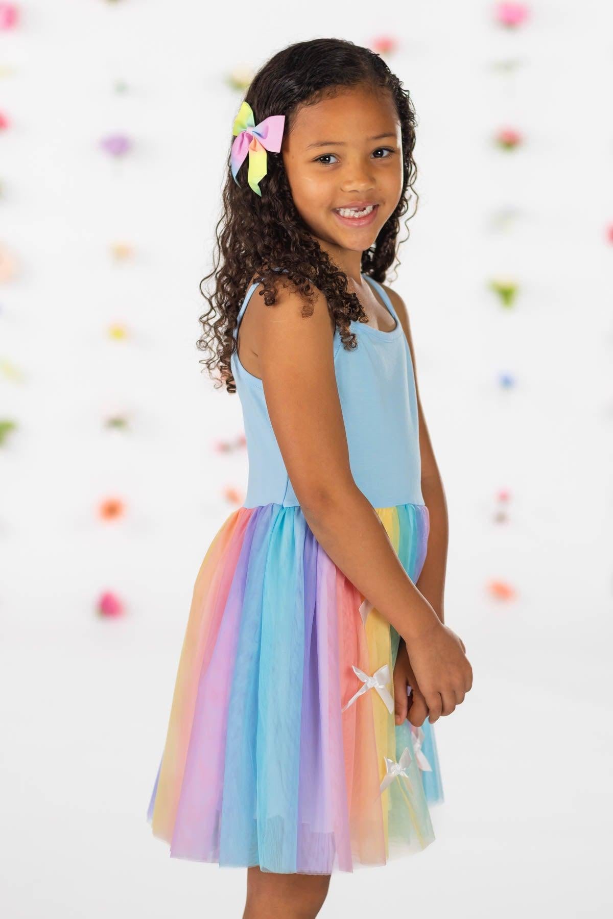 Pastel Rainbow Tulle Dress