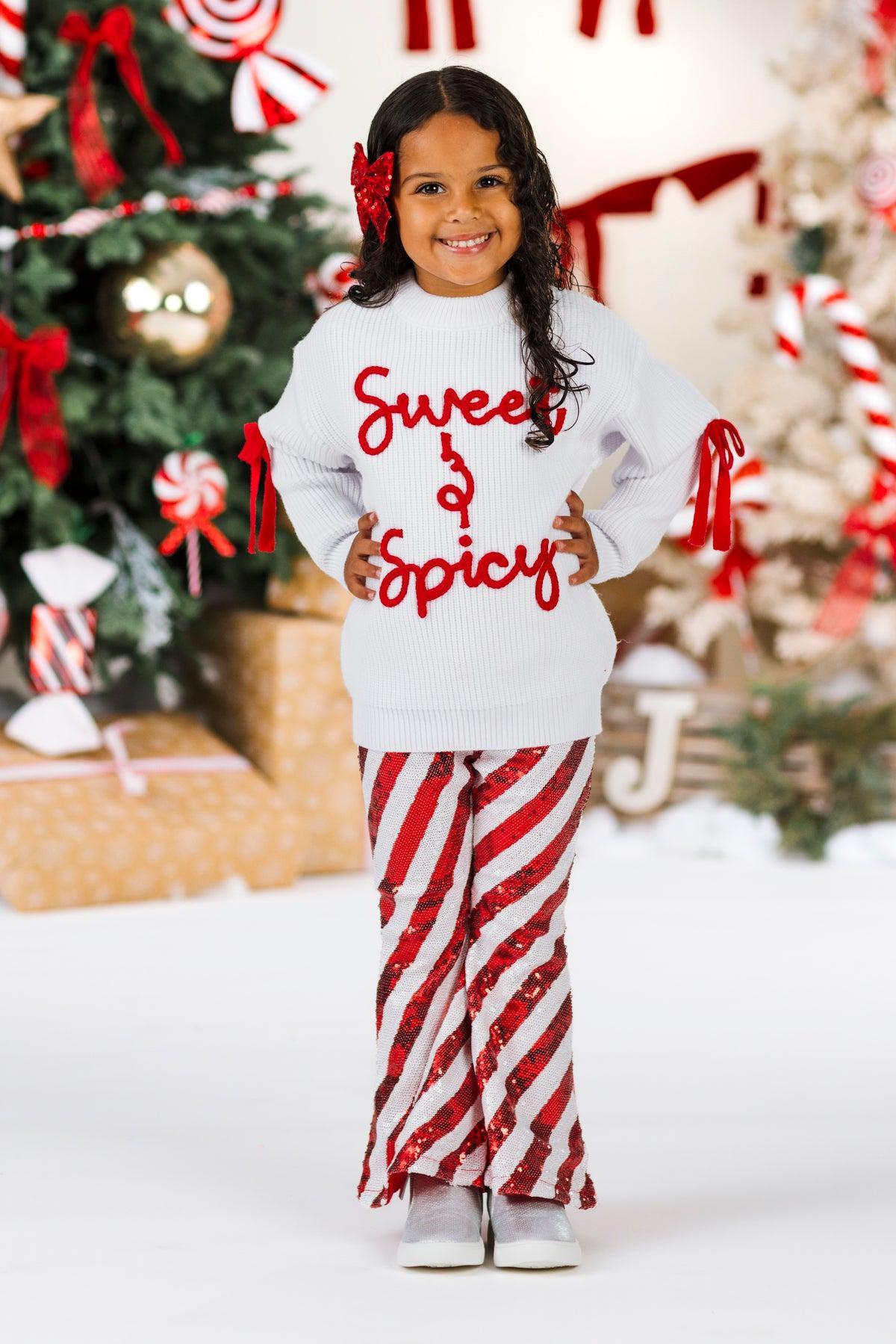 "Sweet & Spicy" White Knit Sweater