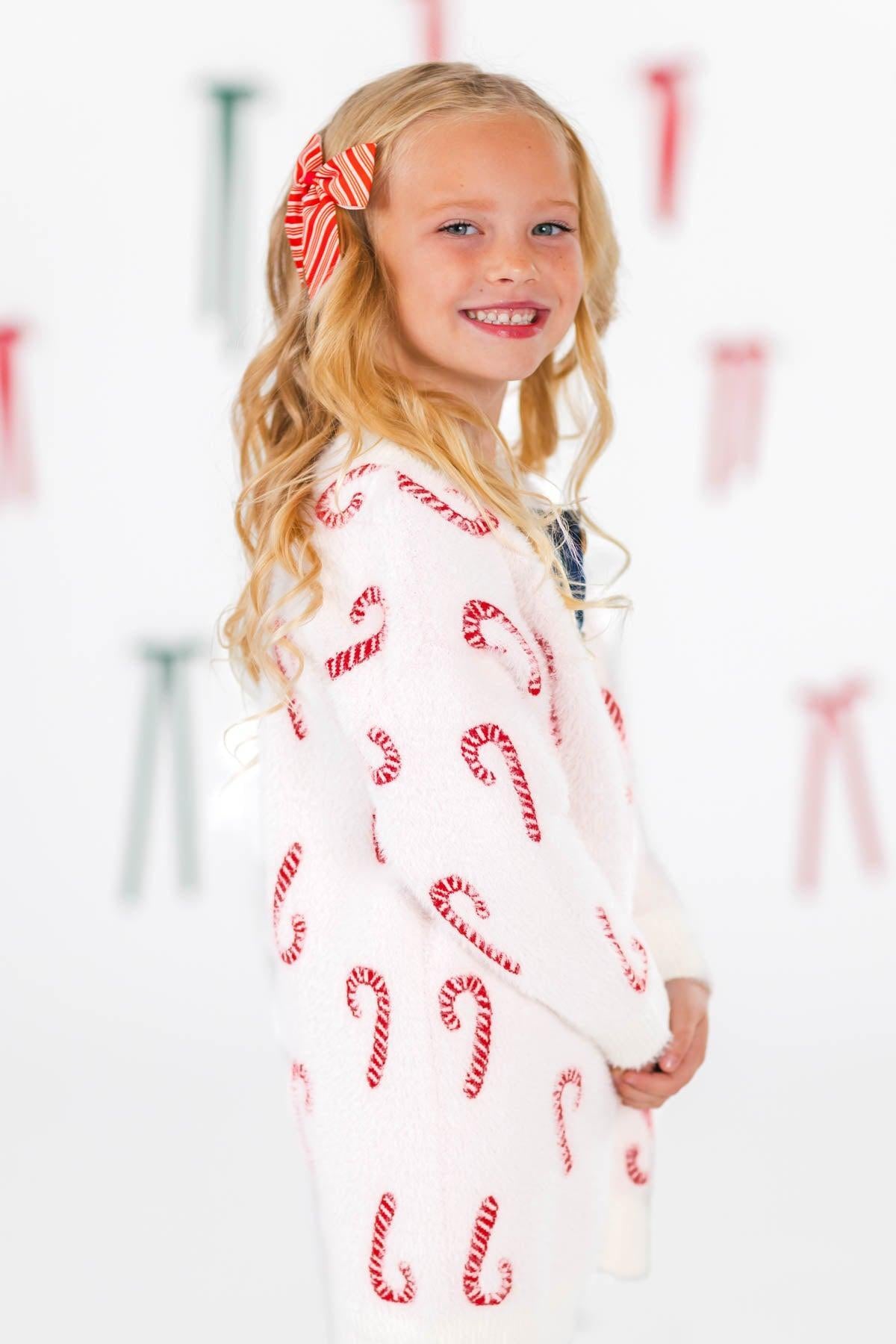 Mom & Me - Cozy Candy Cane Cardigan