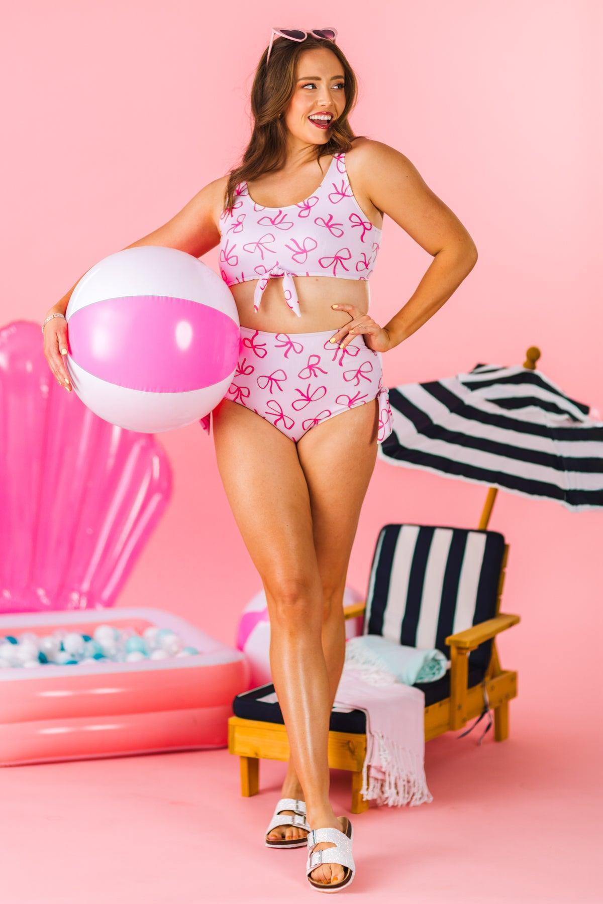 Mom & Me - Pink Bow Bikini