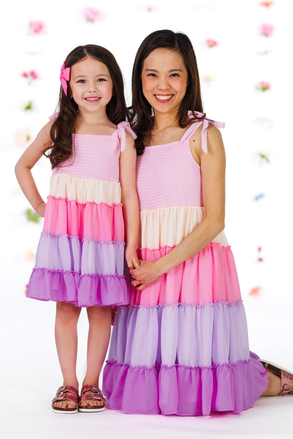 Mom & Me - Tiered Purple Dress