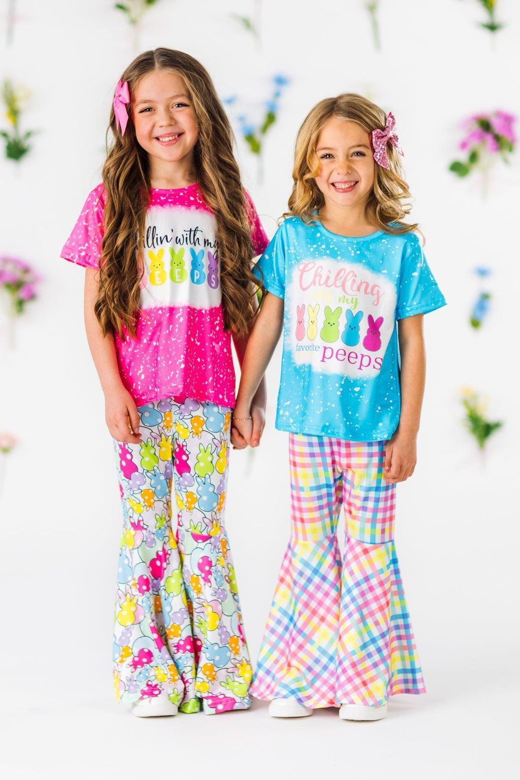 "Chilling With My Favorite Peeps" Blue Bell Bottom Set