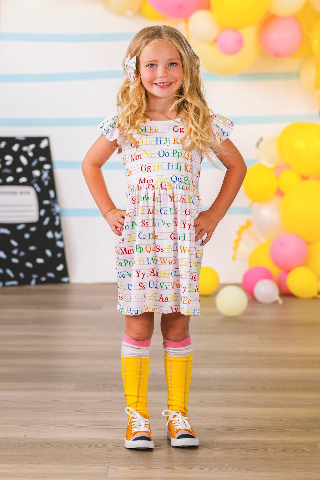 Mom & Me - White Alphabet Dress