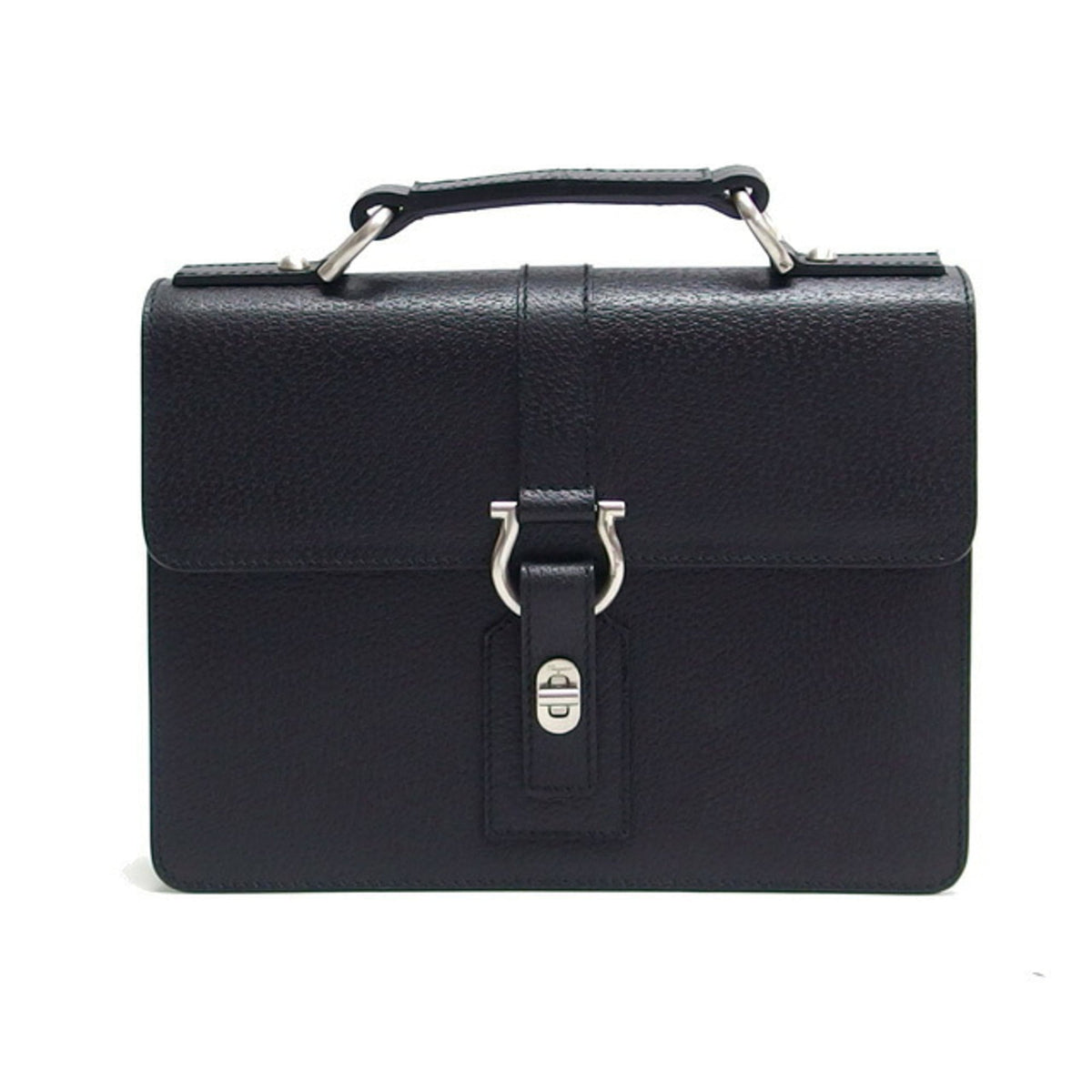 Salvatore Ferragamo Gancini Leather Briefcase (Pre-Owned)
