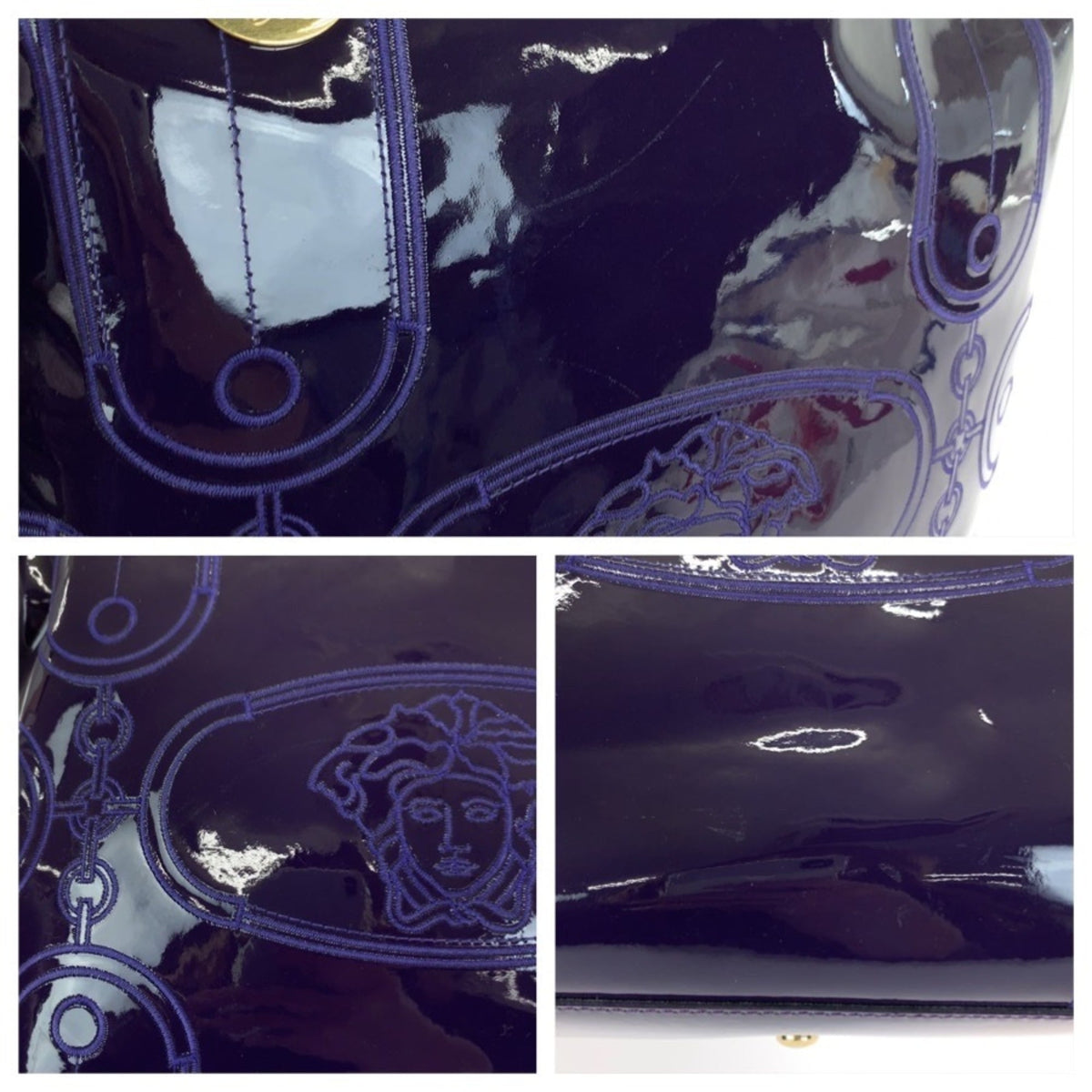 Versace Leather Shoulder Bag Tote Bag (Pre-Owned)