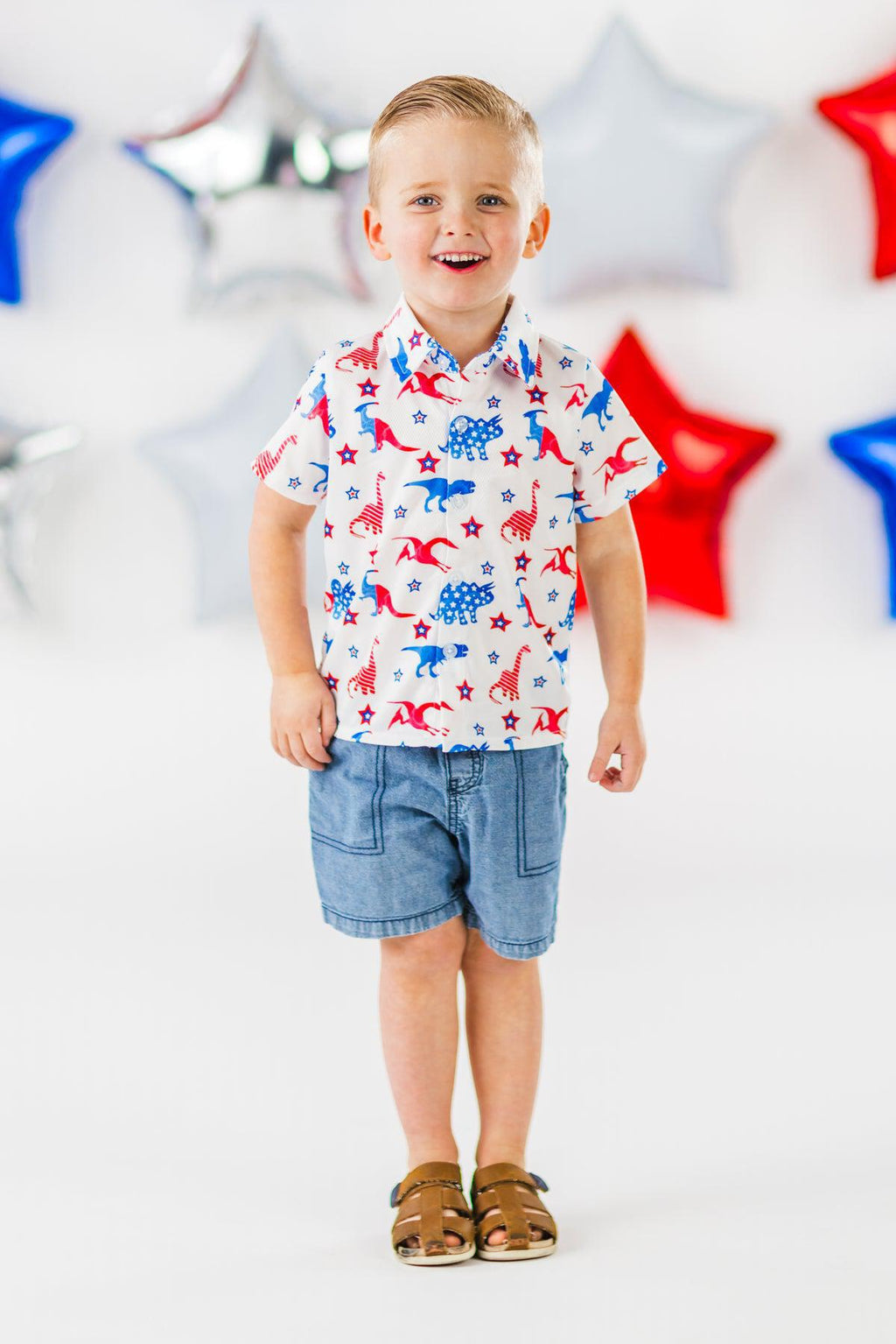 American Dinosaur Button Down Shirt