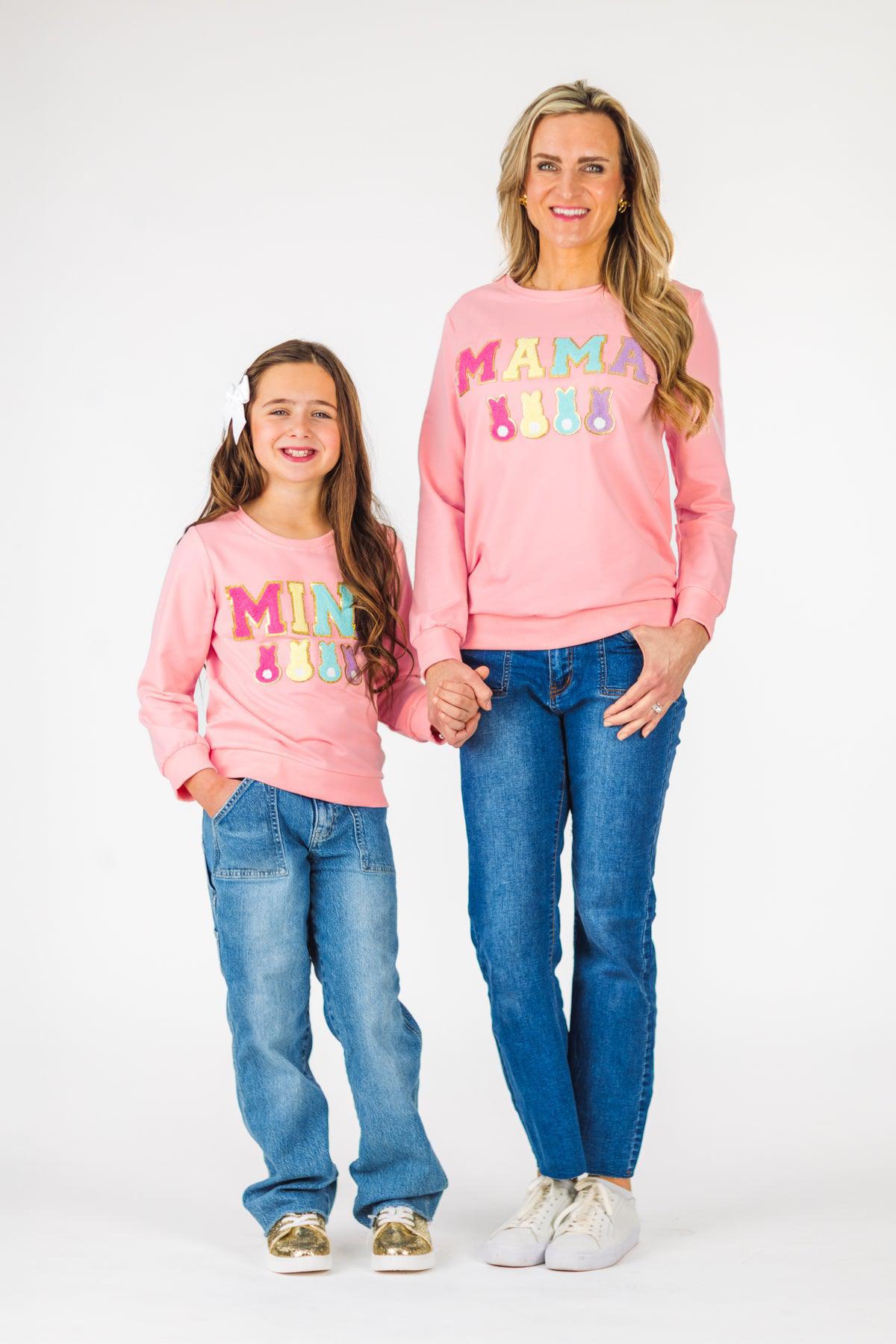 Mom & Me - "Mama & Mini" Pink Peep Top