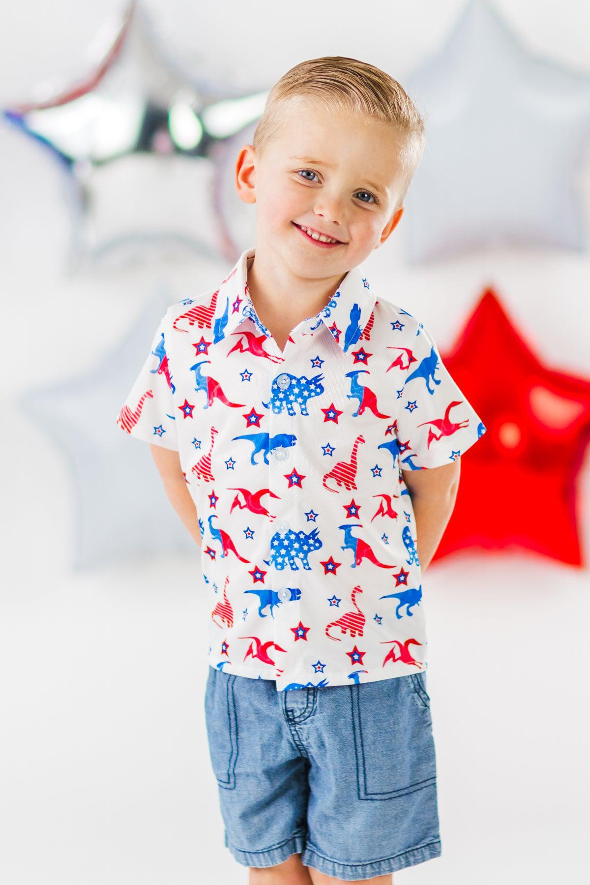 American Dinosaur Button Down Shirt