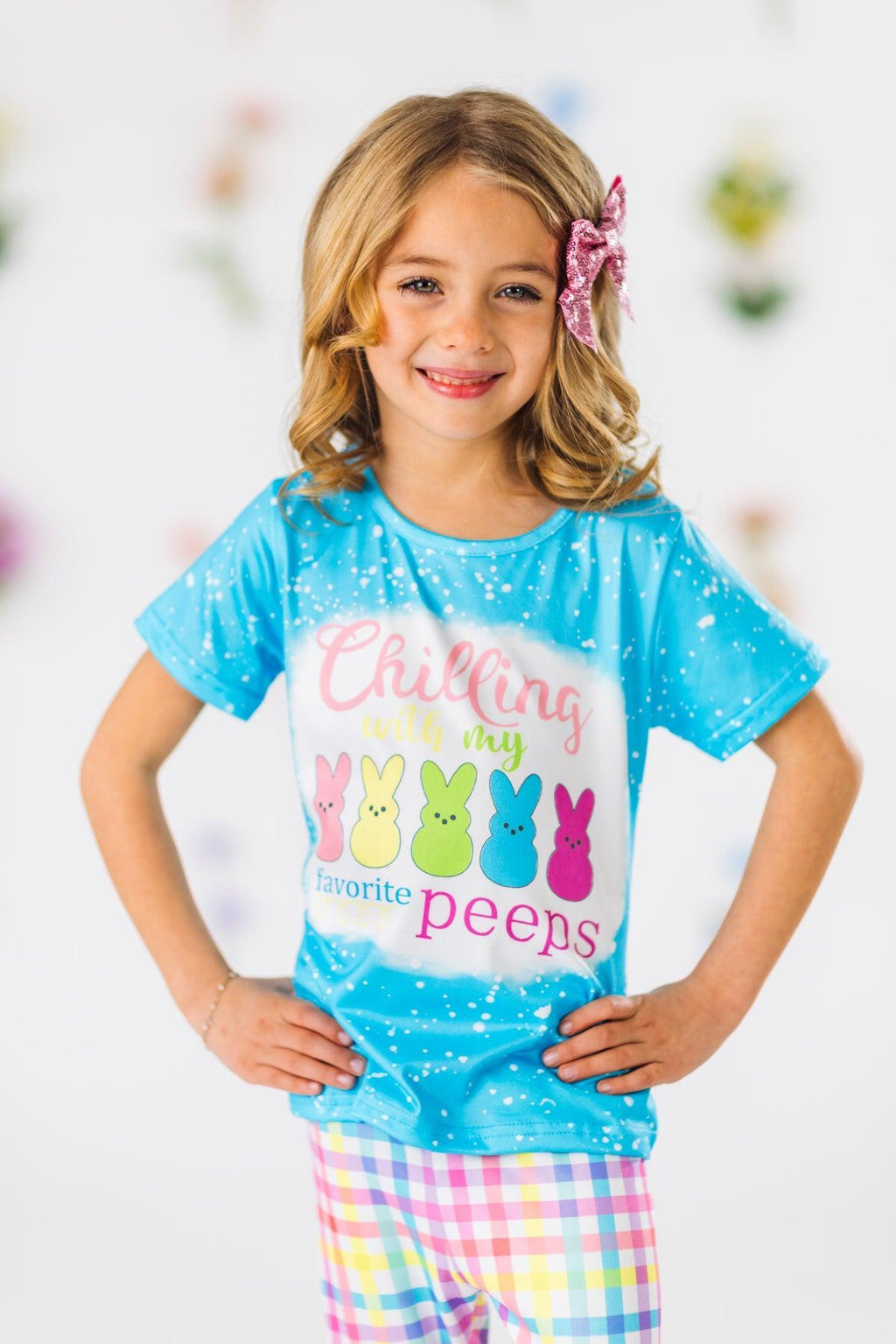"Chilling With My Favorite Peeps" Blue Bell Bottom Set