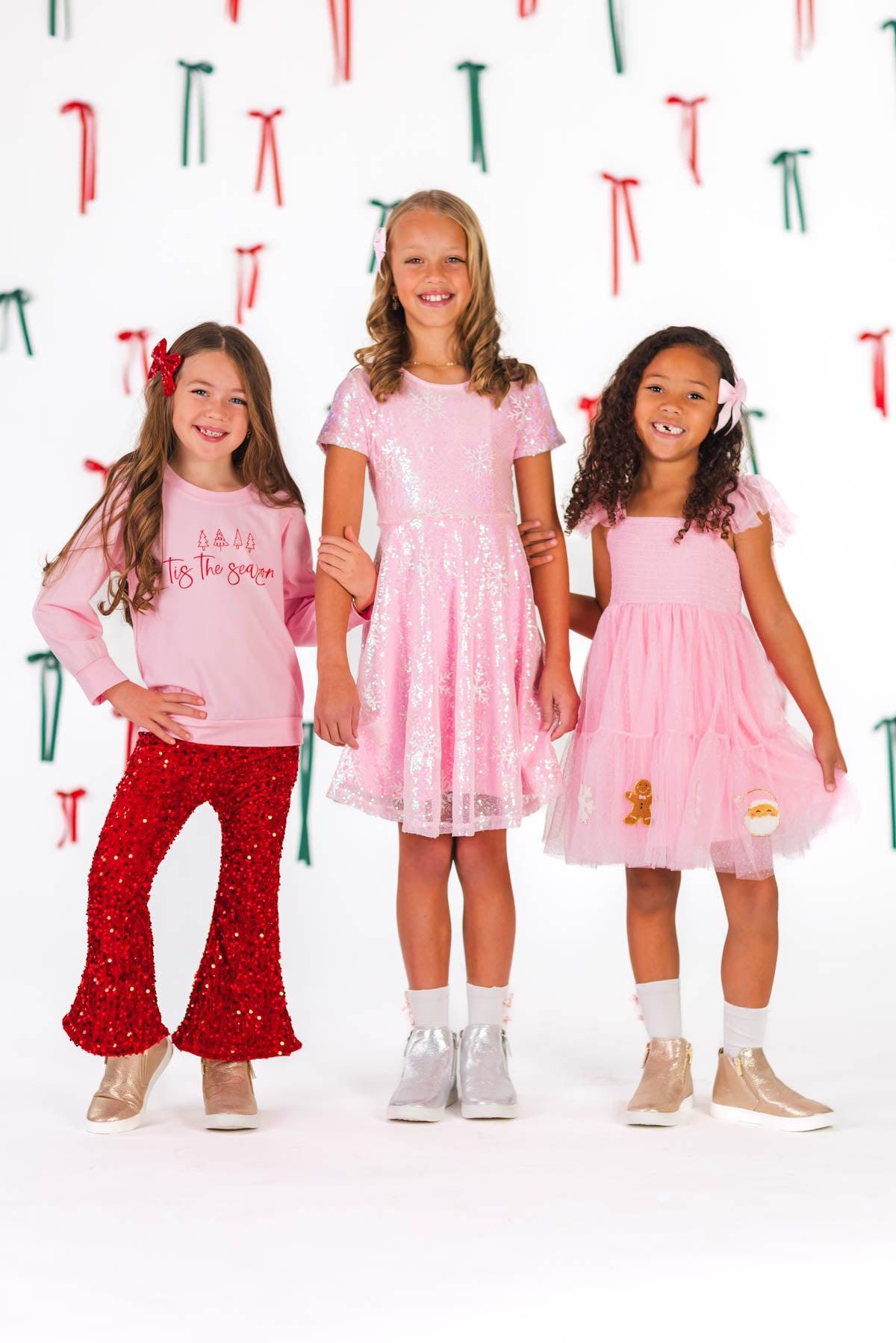 Pink Glitter Christmas Tulle Dress