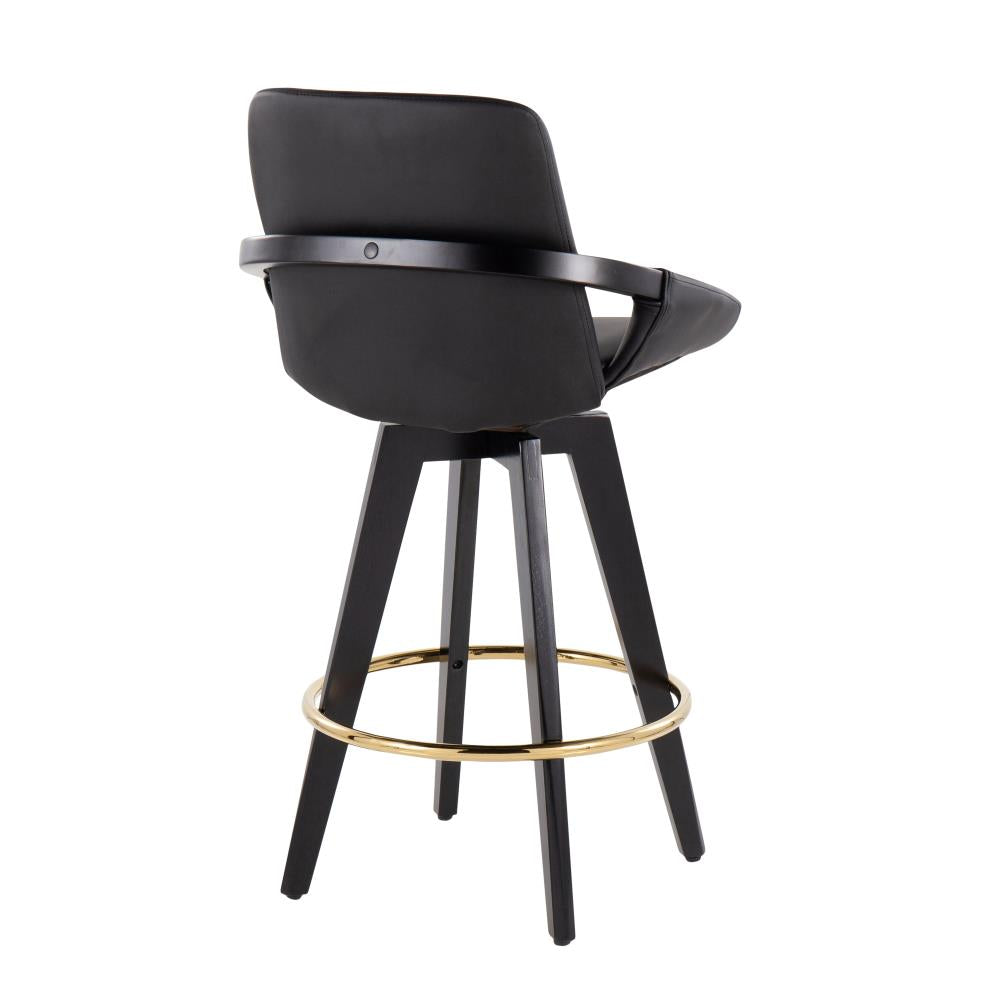 Black Upholstered Counter Stools