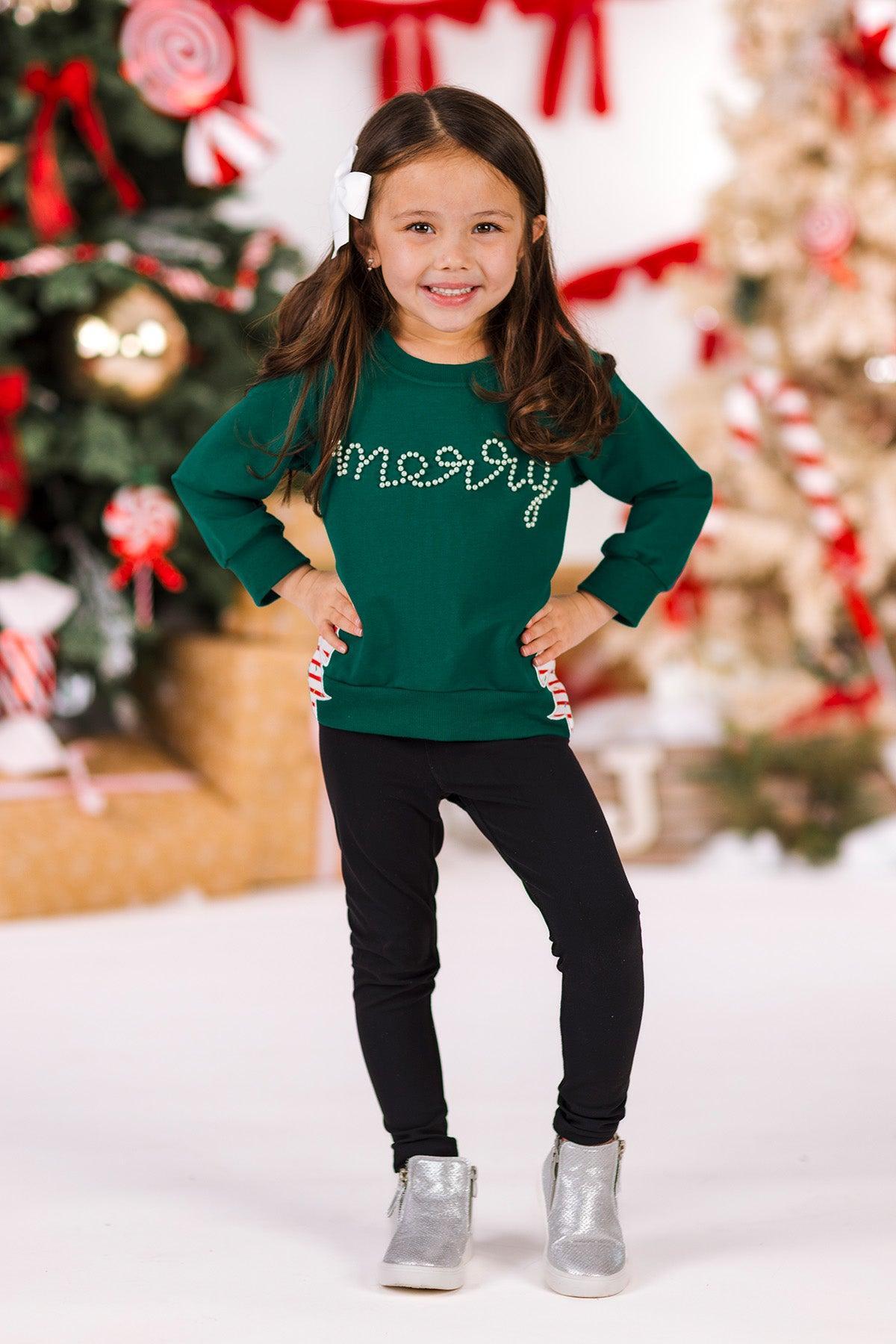 Mom & Me - "Merry" Green Pearl Top