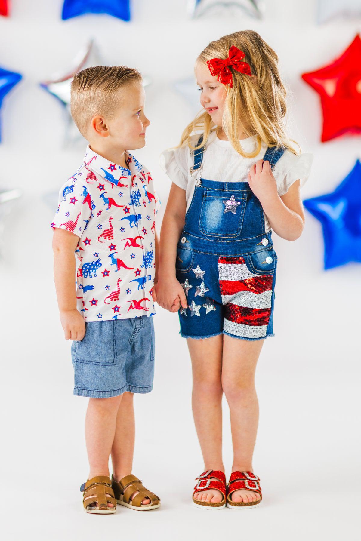 American Dinosaur Button Down Shirt