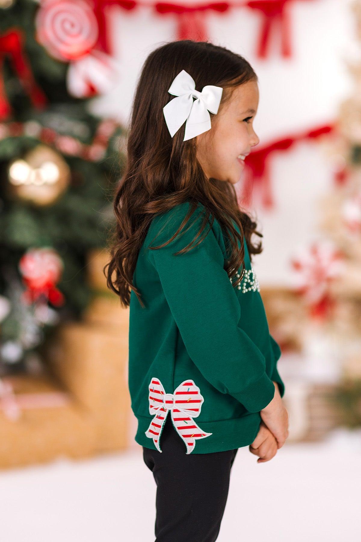 Mom & Me - "Merry" Green Pearl Top