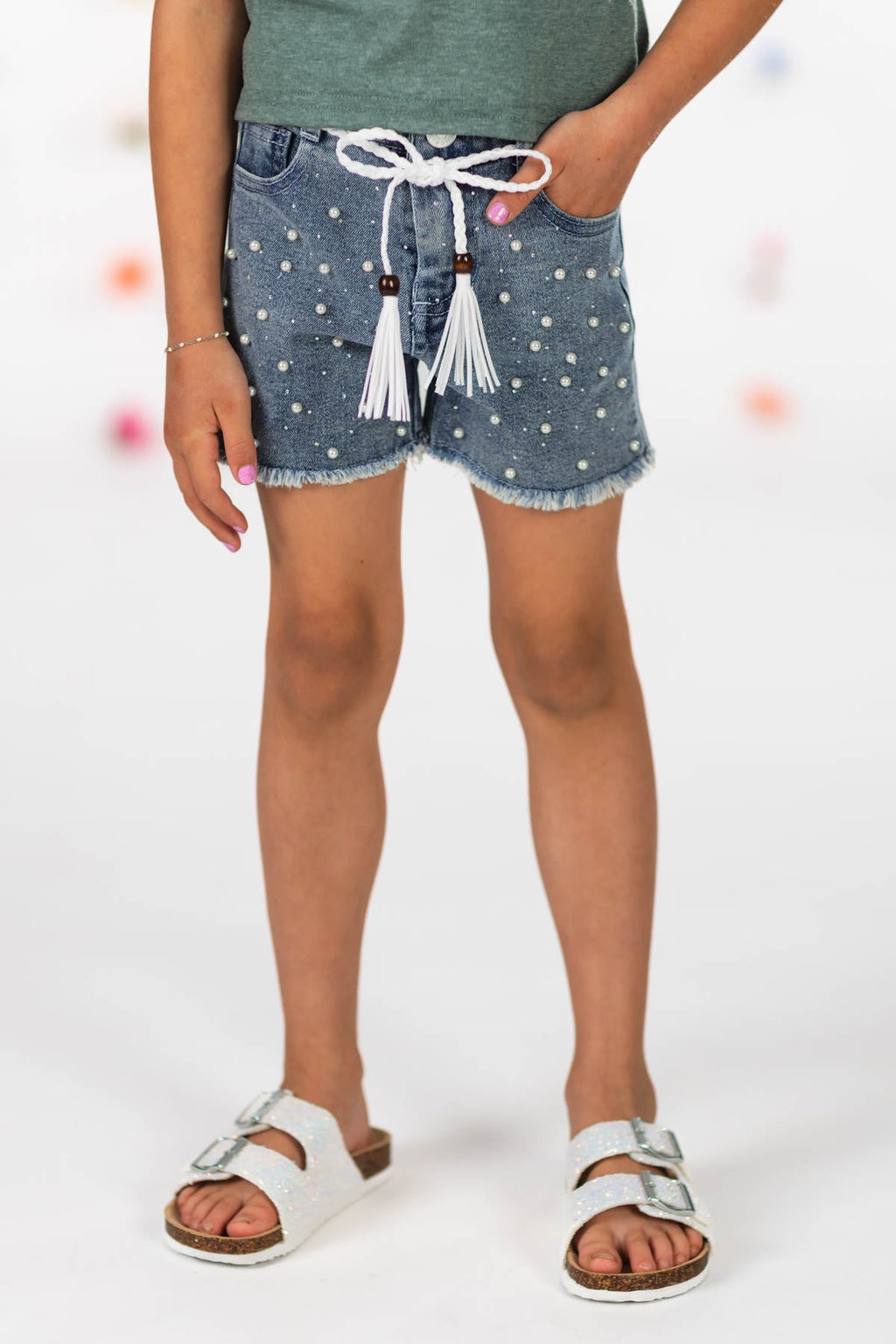 "Be The Good" Denim Short Set