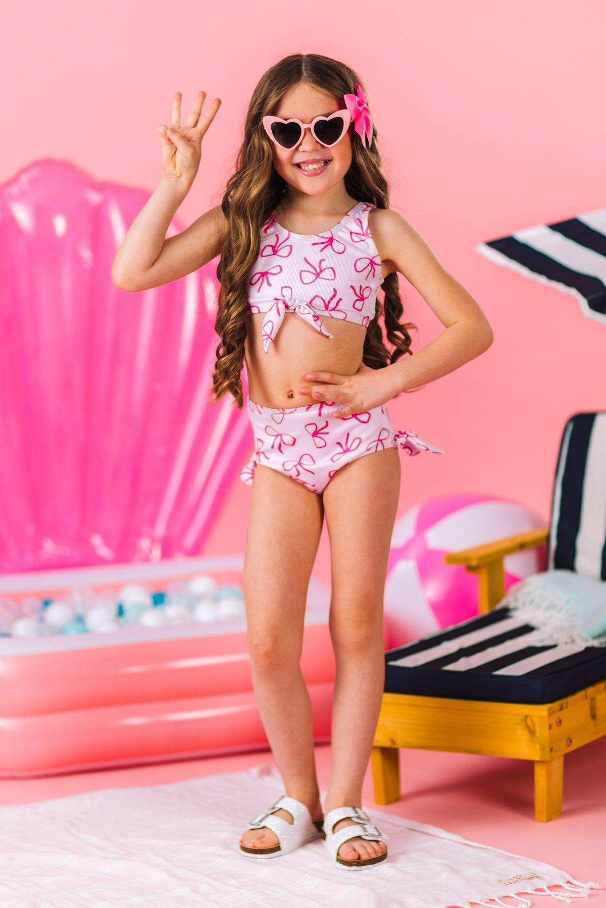 Mom & Me - Pink Bow Bikini
