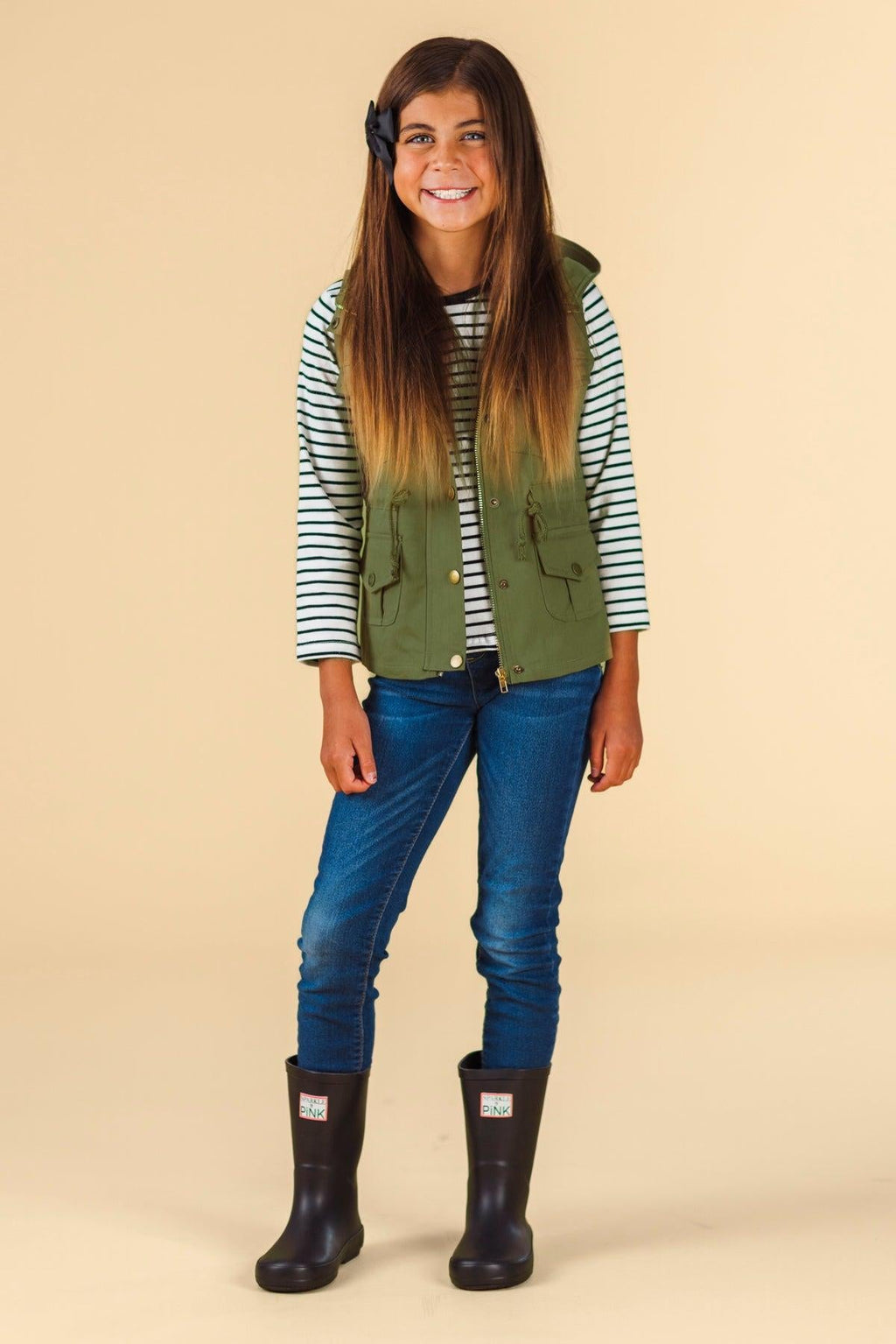 Long Sleeve Stripe Vest Set