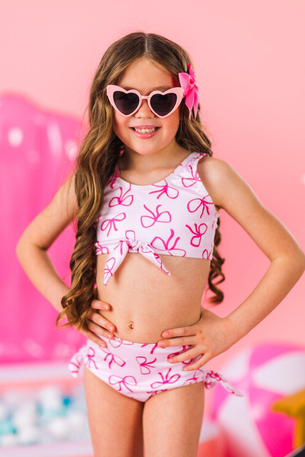 Mom & Me - Pink Bow Bikini