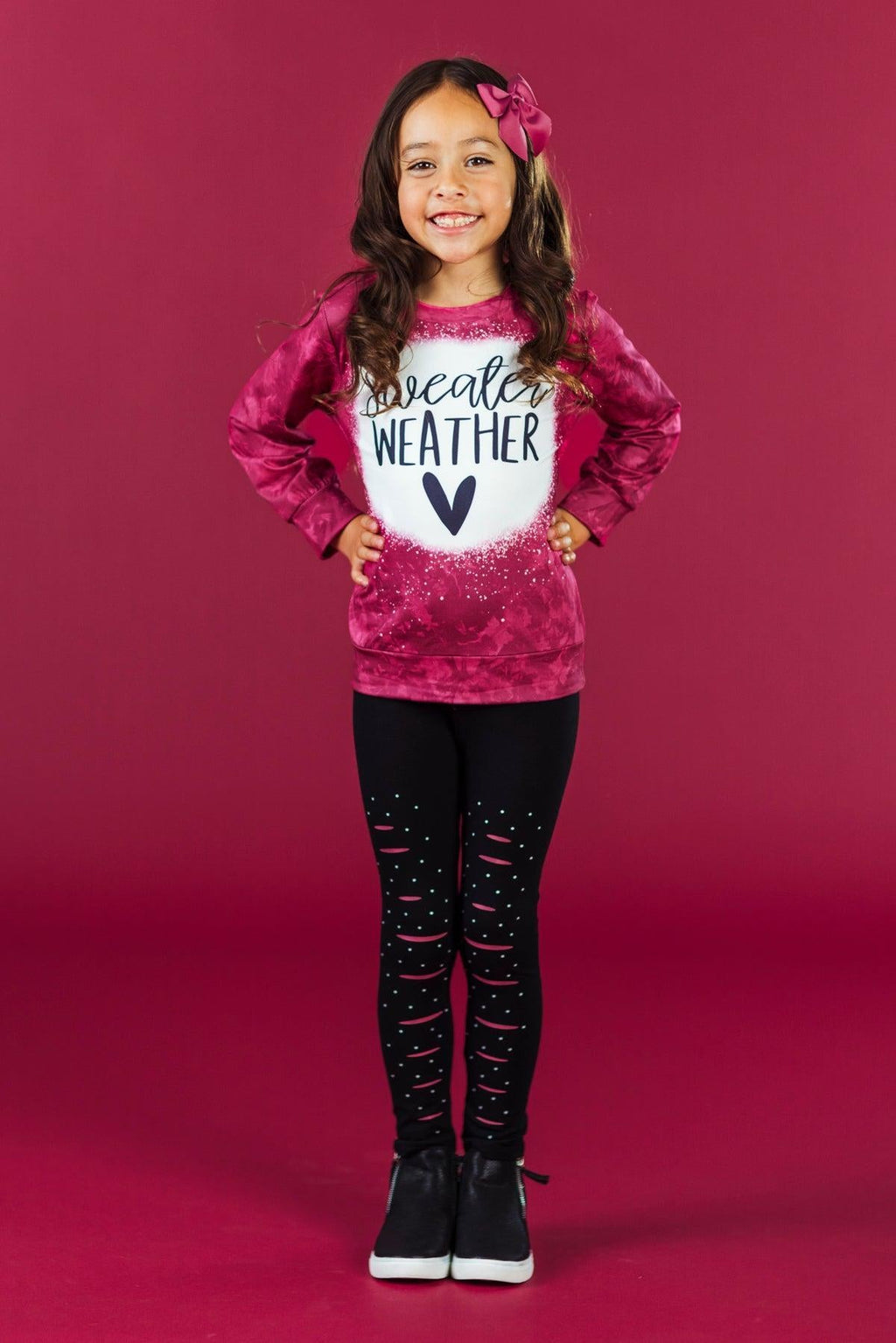 "Sweater Weather" Pink Legging Set