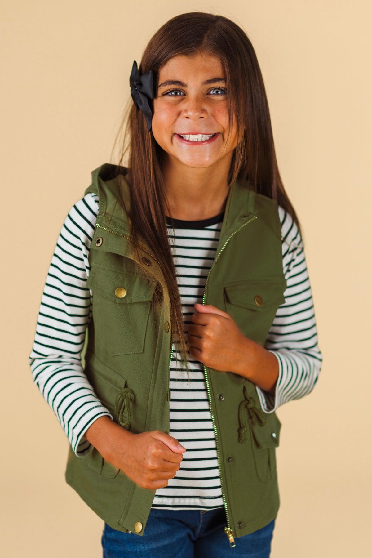 Long Sleeve Stripe Vest Set
