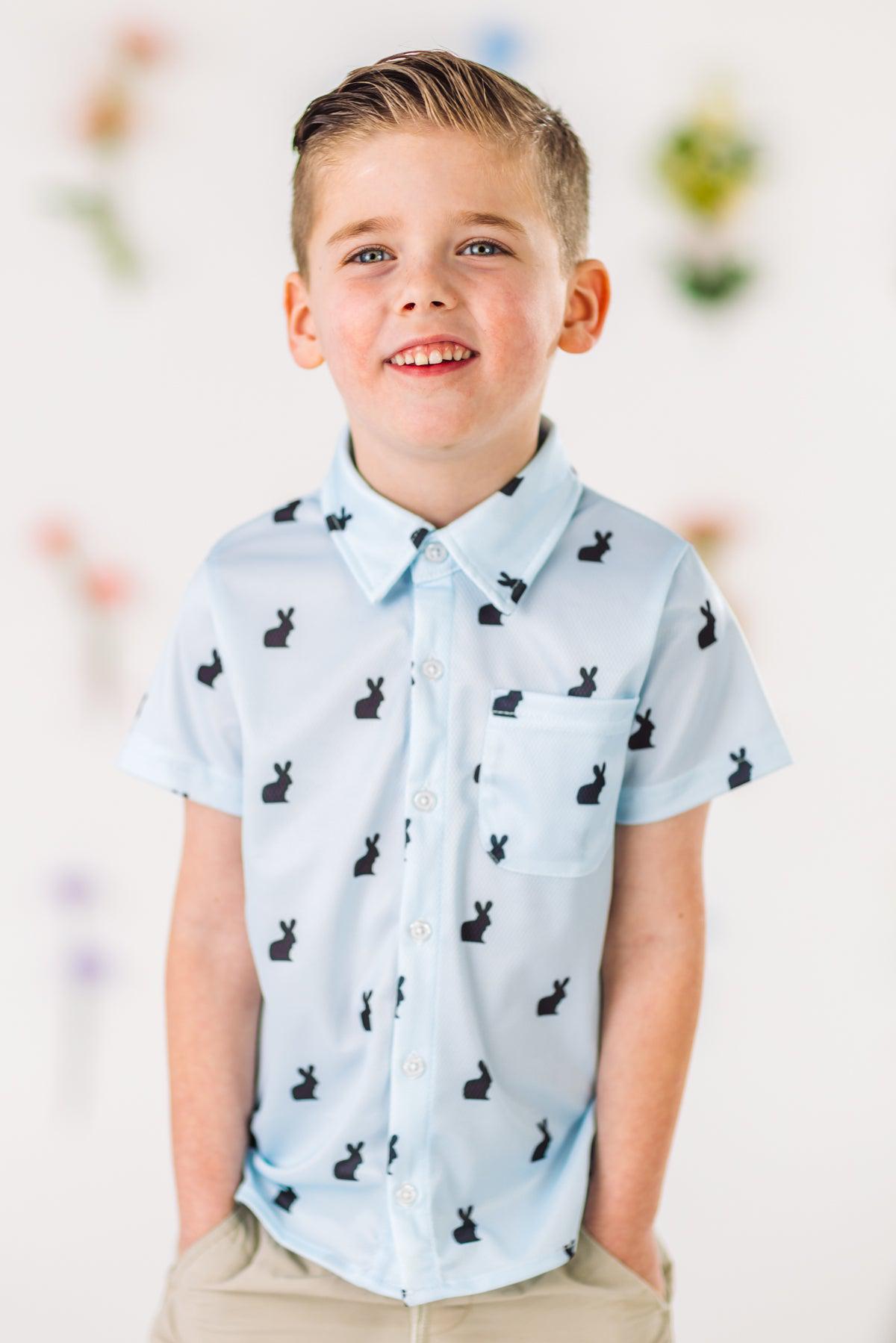 Blue Bunny Button Down