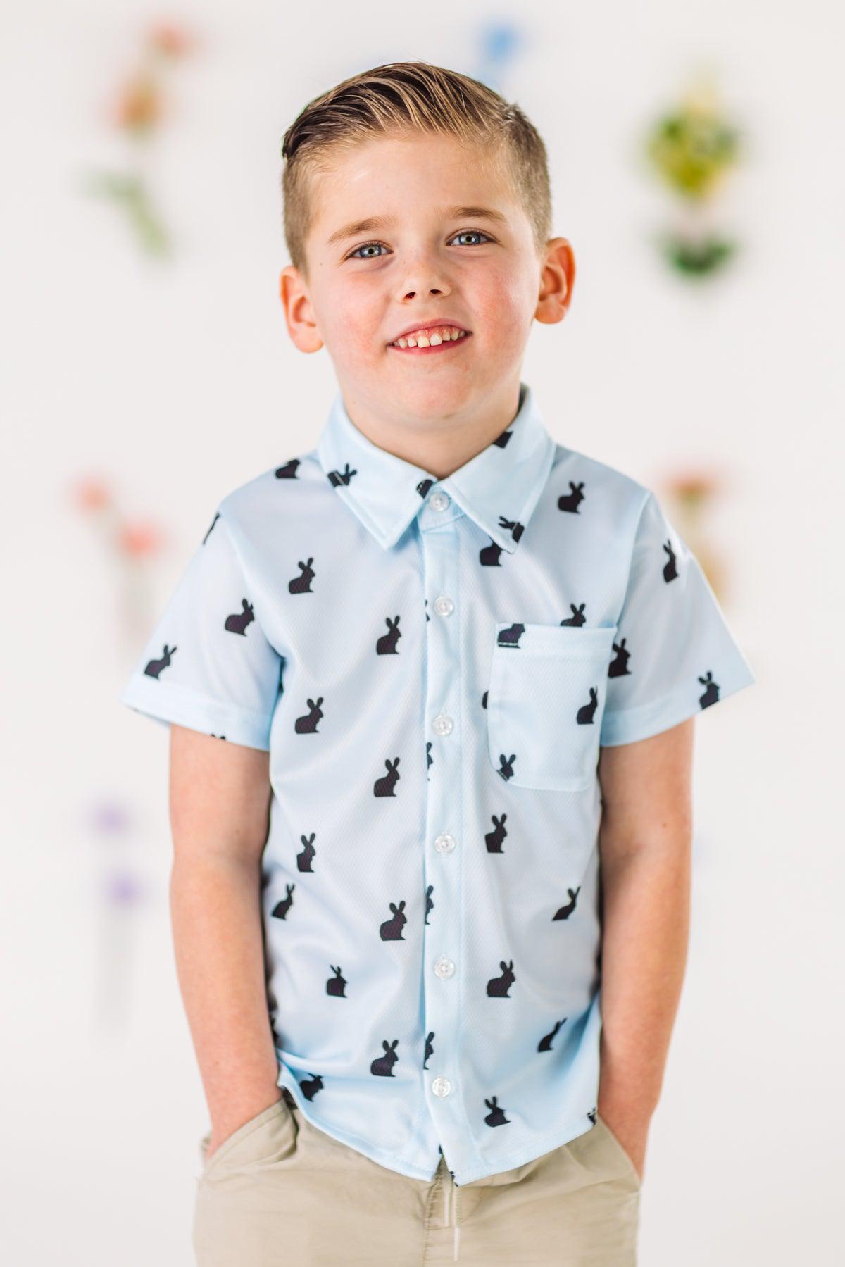 Blue Bunny Button Down
