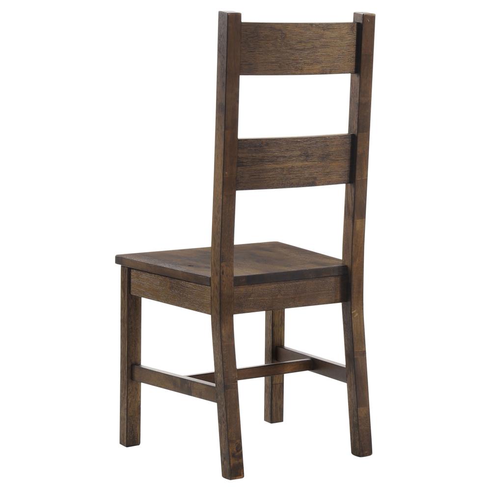Rustic Wooden Ladder Back Dining Chairs with Classic Design