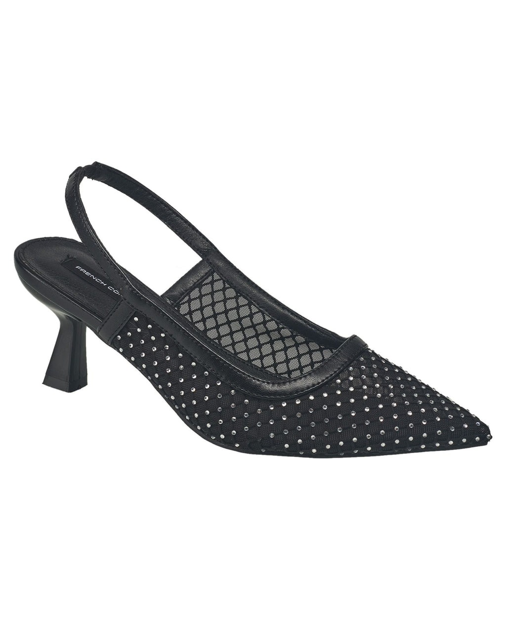 French Connection Women's Elea Mesh and Stone Slingback Heel