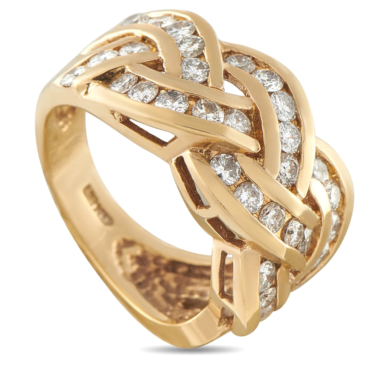 LB Exclusive 14K Yellow Gold 1.14ct Diamond Woven Ring MF09-063026