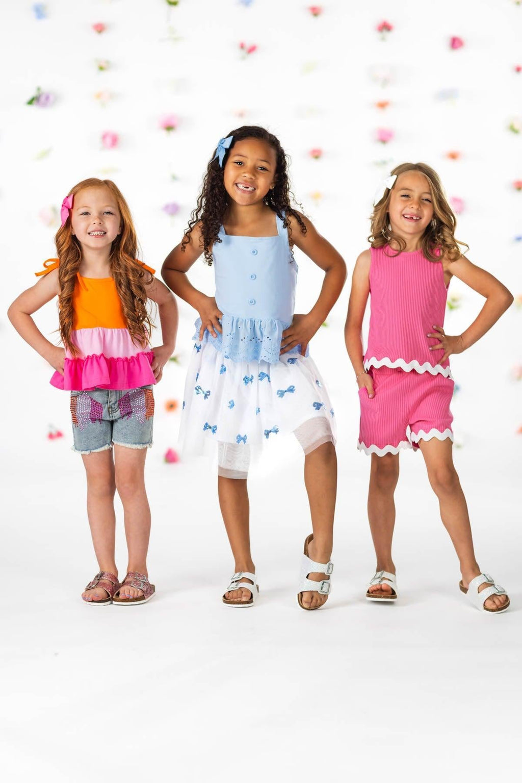 Blue Bow Tutu Skirt Set