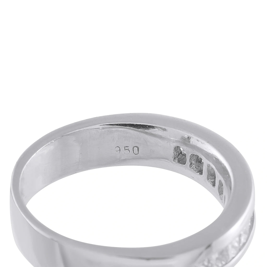 LB Exclusive Platinum 1.30ct Diamond Princess-Cut Band Ring MF09-070726