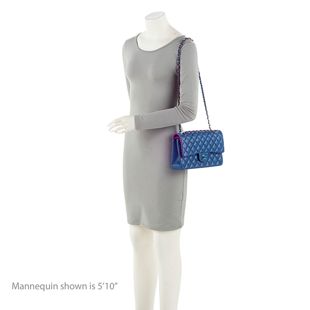 Chanel Lambskin Rainbow Classic Medium Double Flap Bag