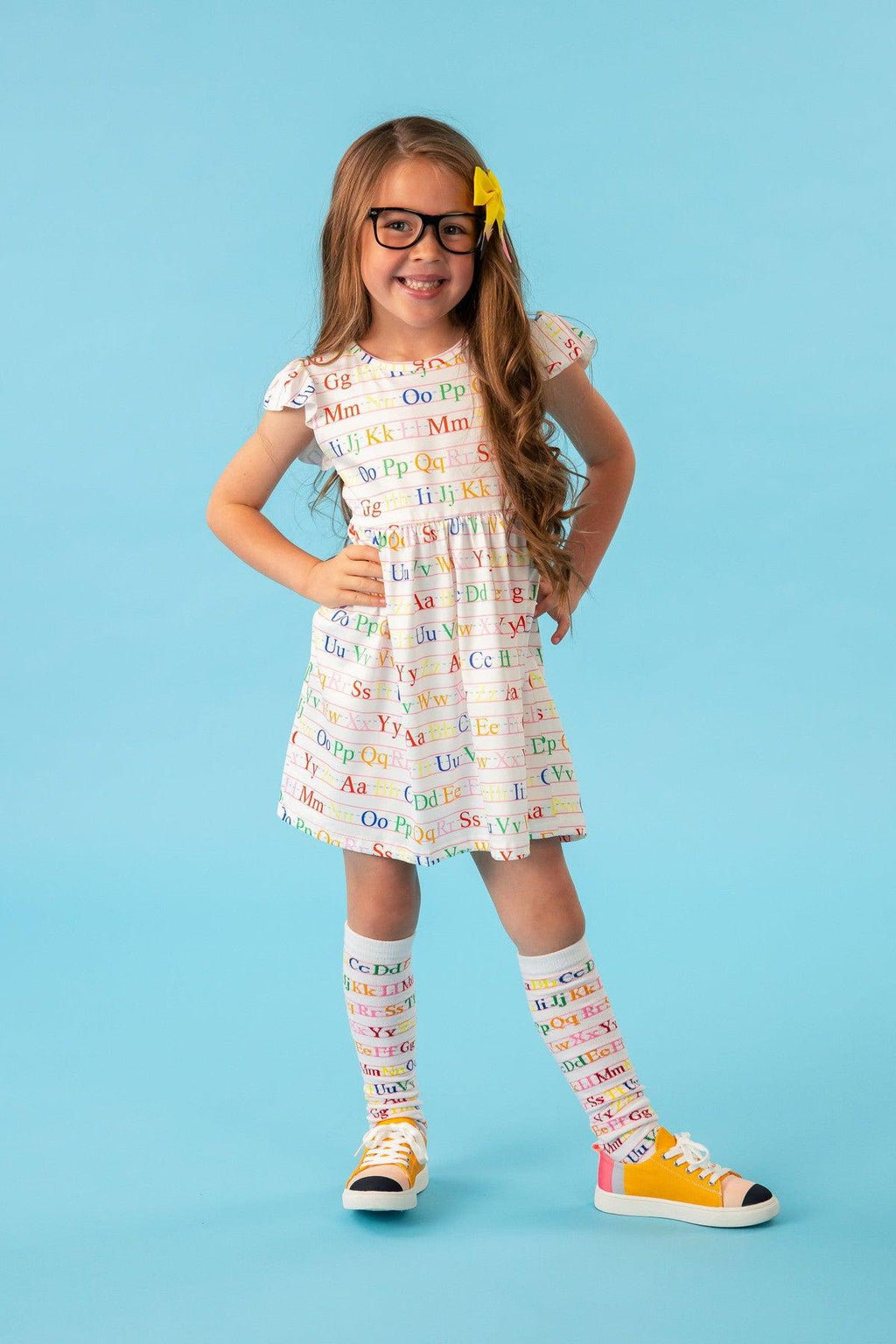 Mom & Me - White Alphabet Dress