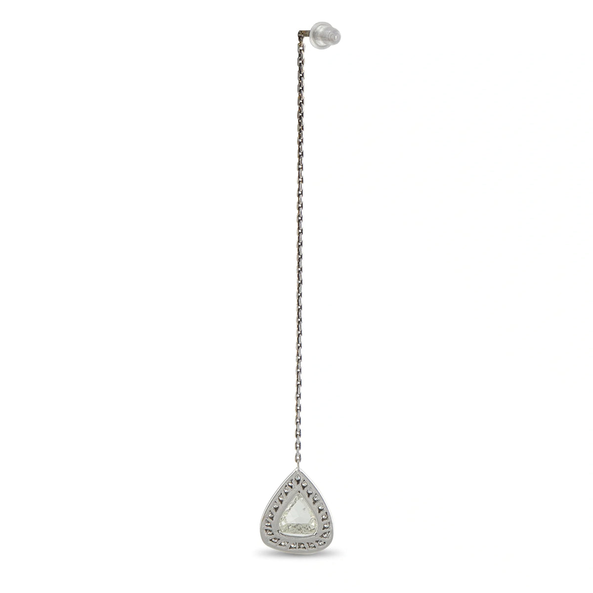 LB Exclusive 14K White Gold 3.23ct Diamond Dangle Earrings MF03-070726