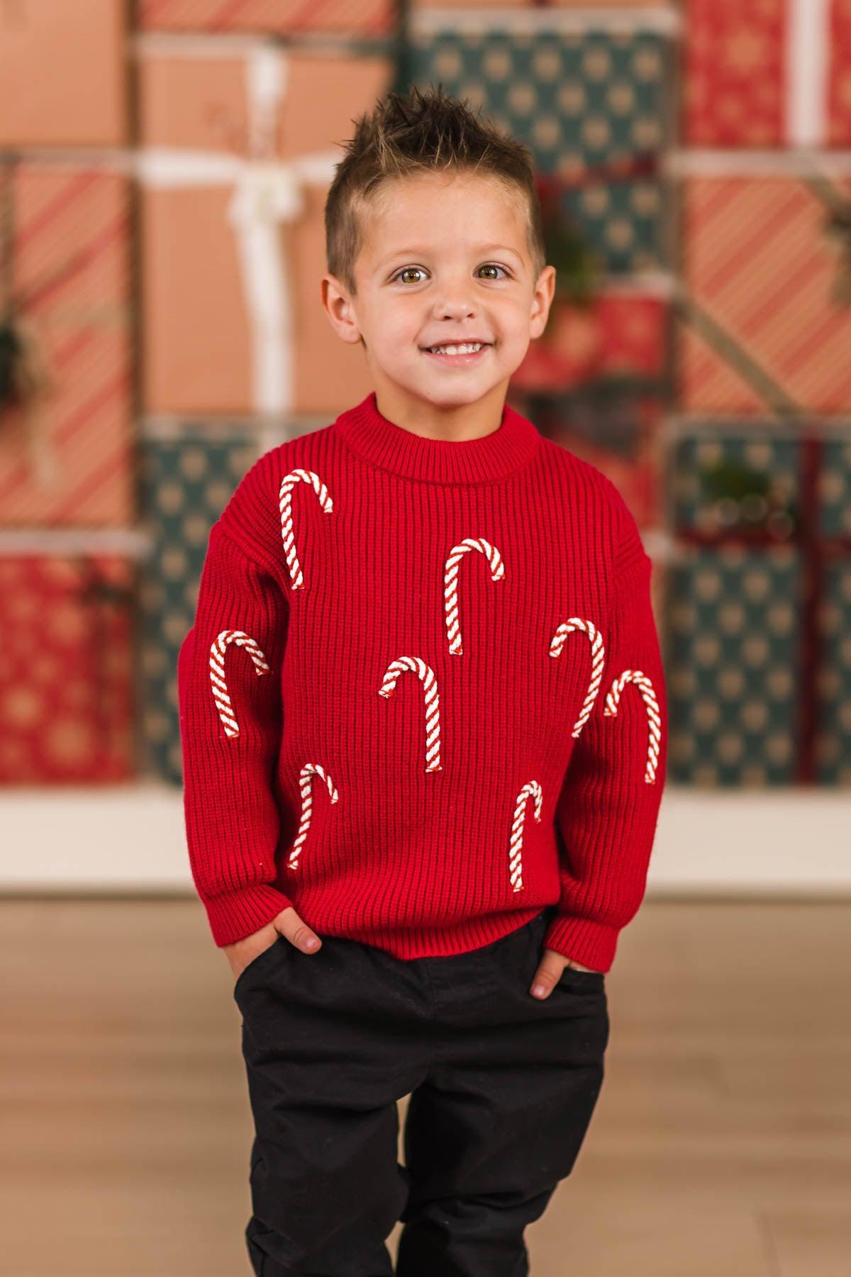Candy Cane Family Knit Sweater