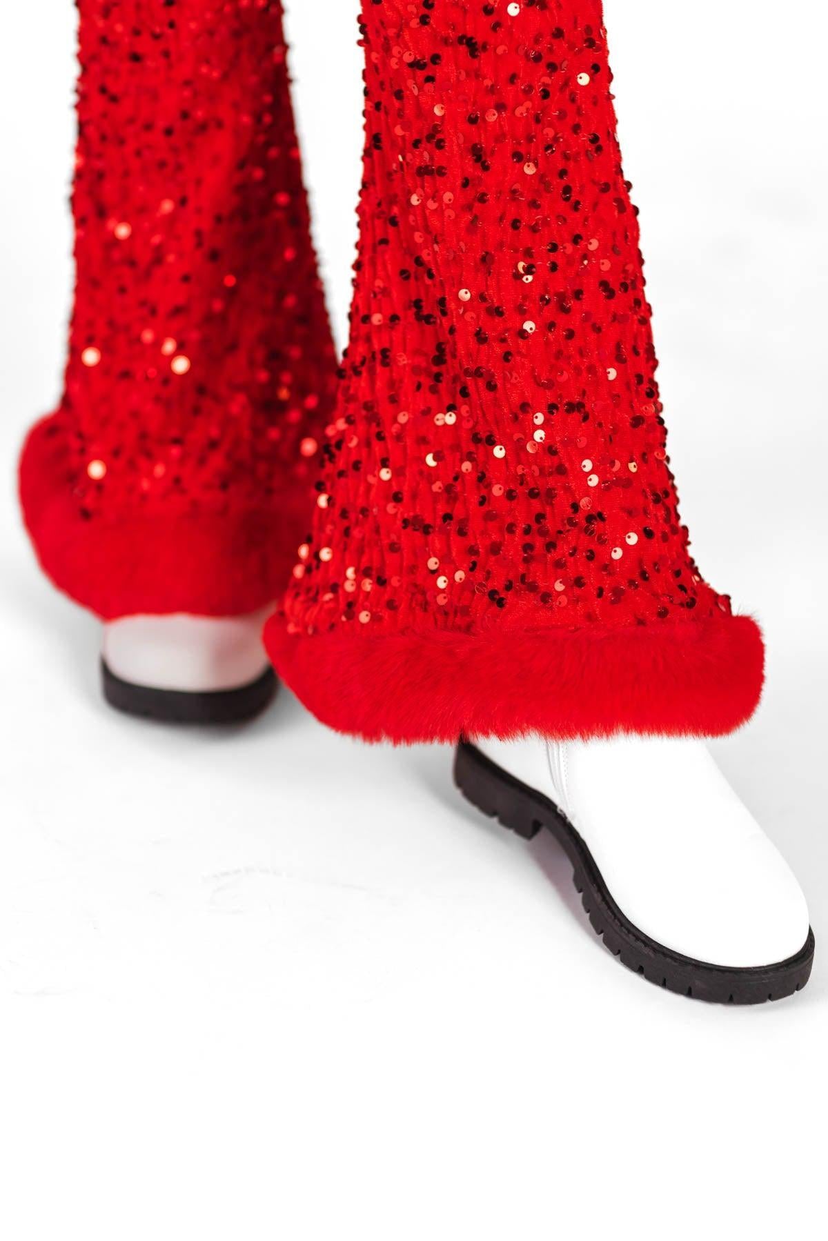 "Better Not Pout" Sequin Flare Set
