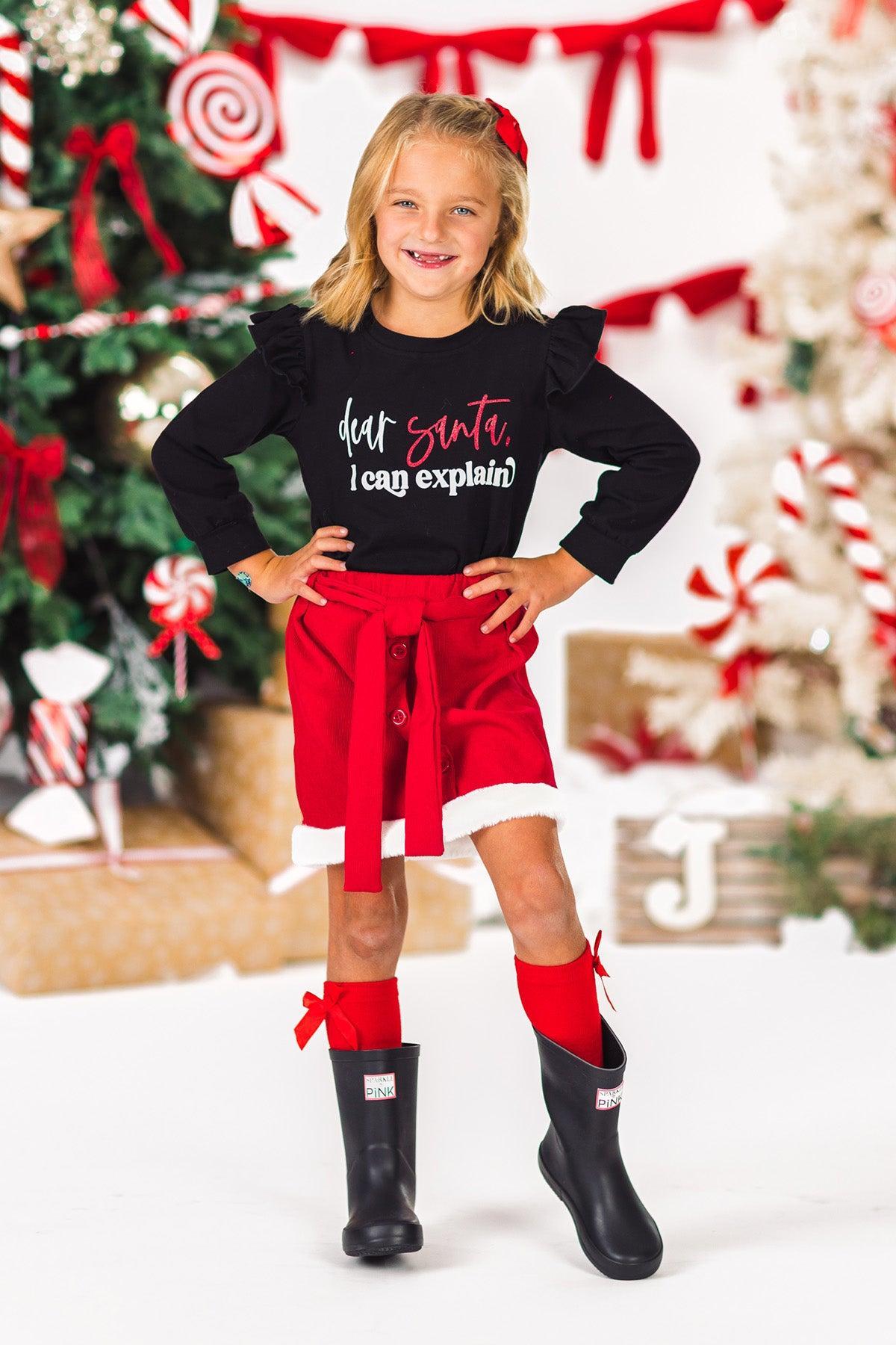 "Dear Santa, I Can Explain" Matching Boy or Girl Set