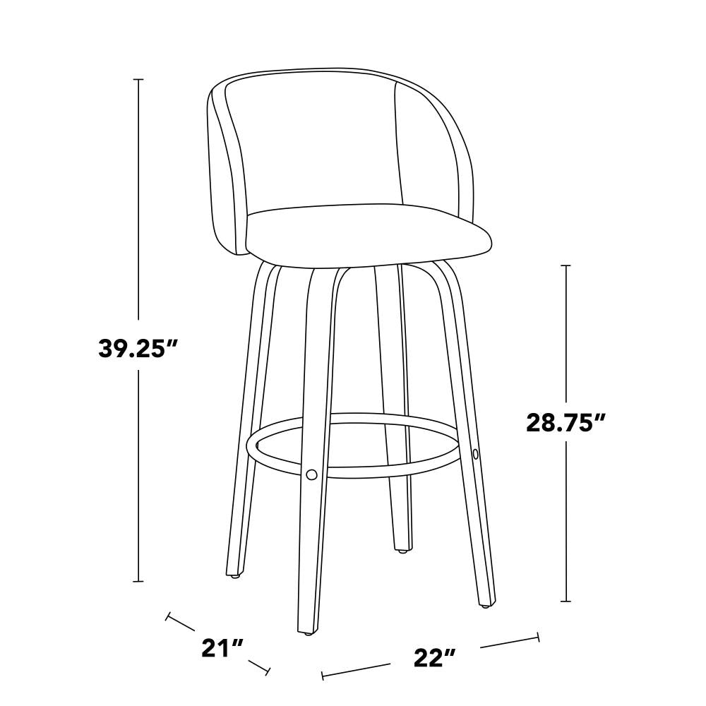 Elegant Bar Chairs with Supportive Metal Footrests