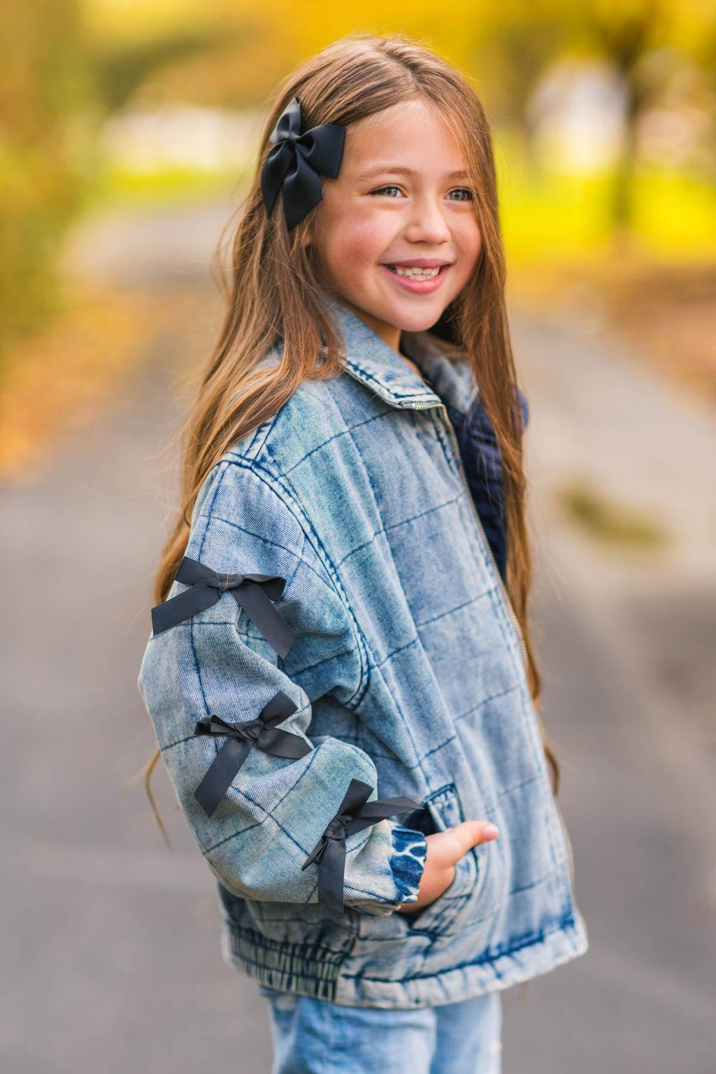 Mom & Me - Bow Denim Jacket