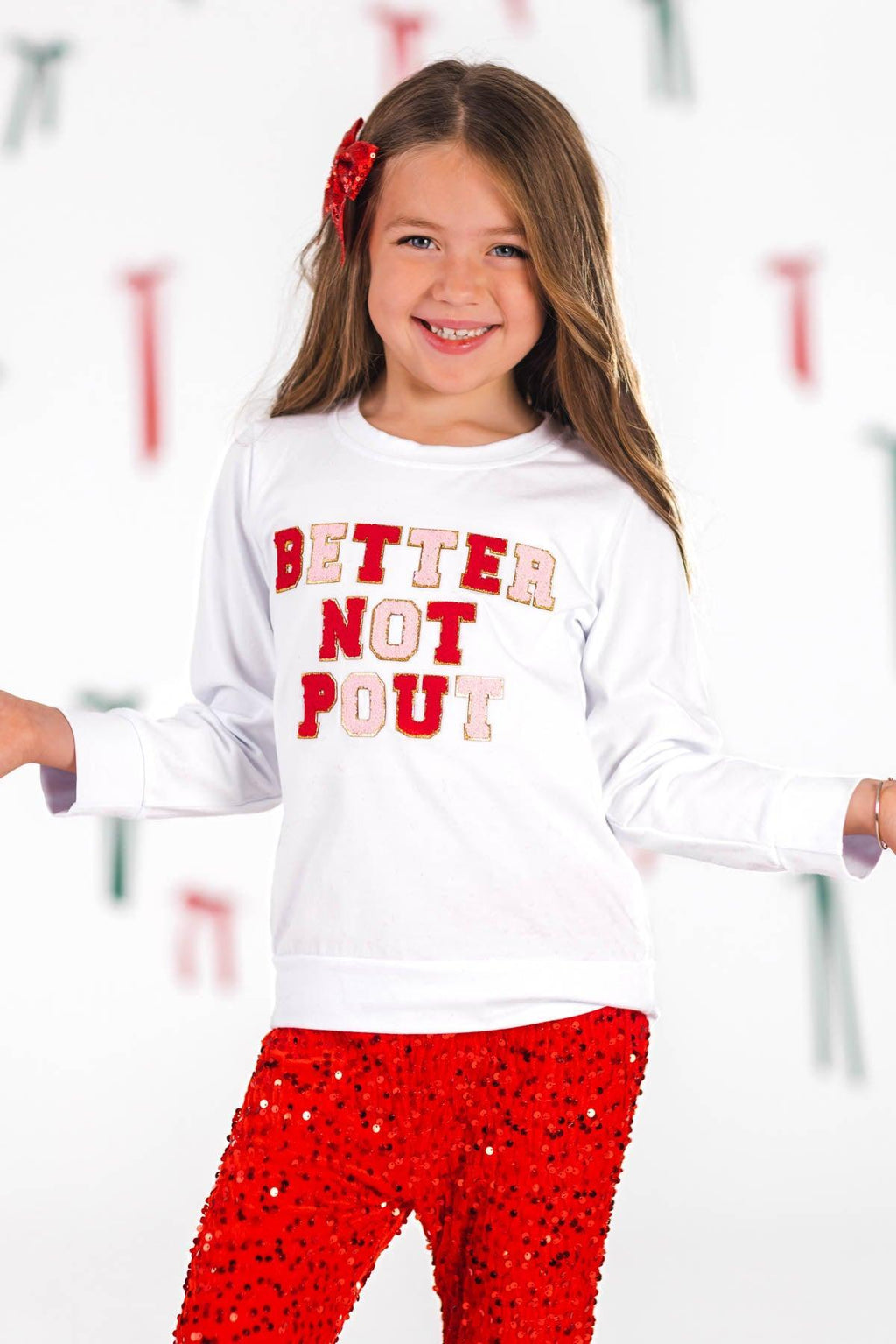 "Better Not Pout" Sequin Flare Set