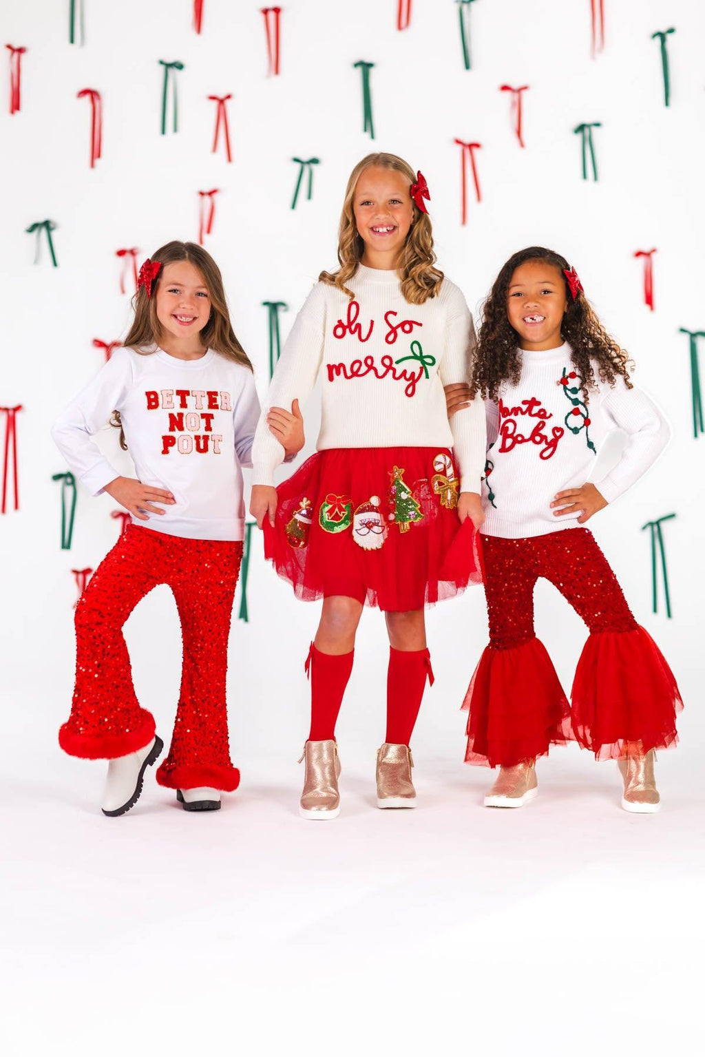 "Better Not Pout" Sequin Flare Set