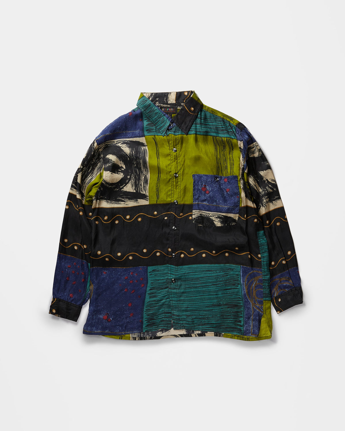 Silk Shirt Long Sleeve / Pattern L